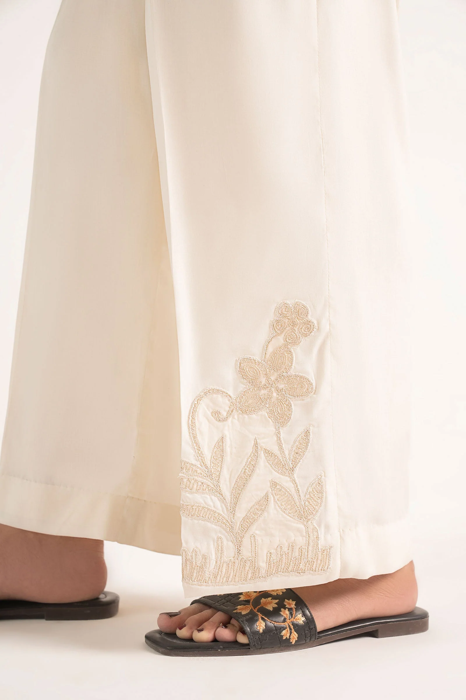 Embroidered Cambric Trouser - Image 2