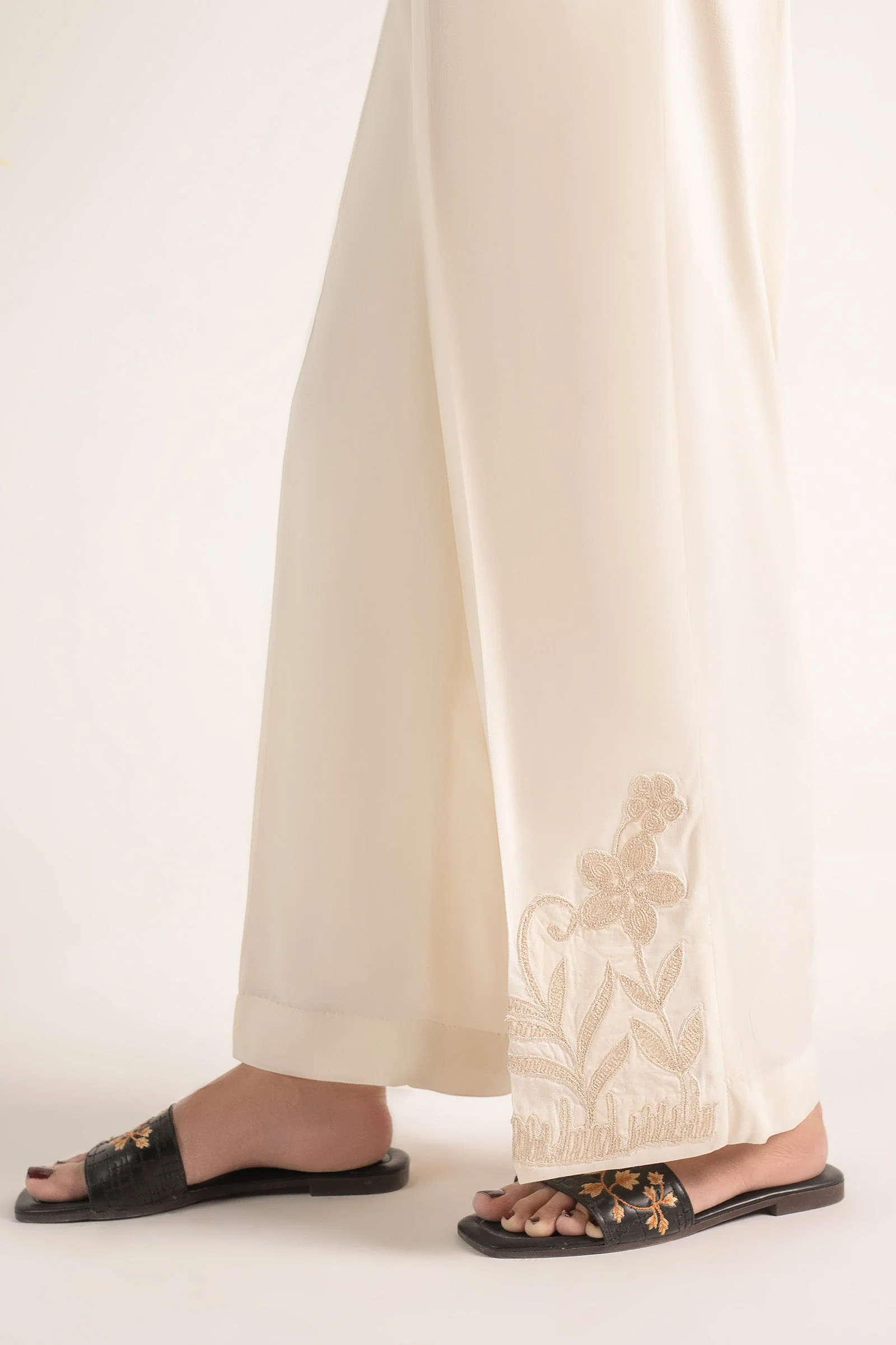 Embroidered Cambric Trouser - Image 3