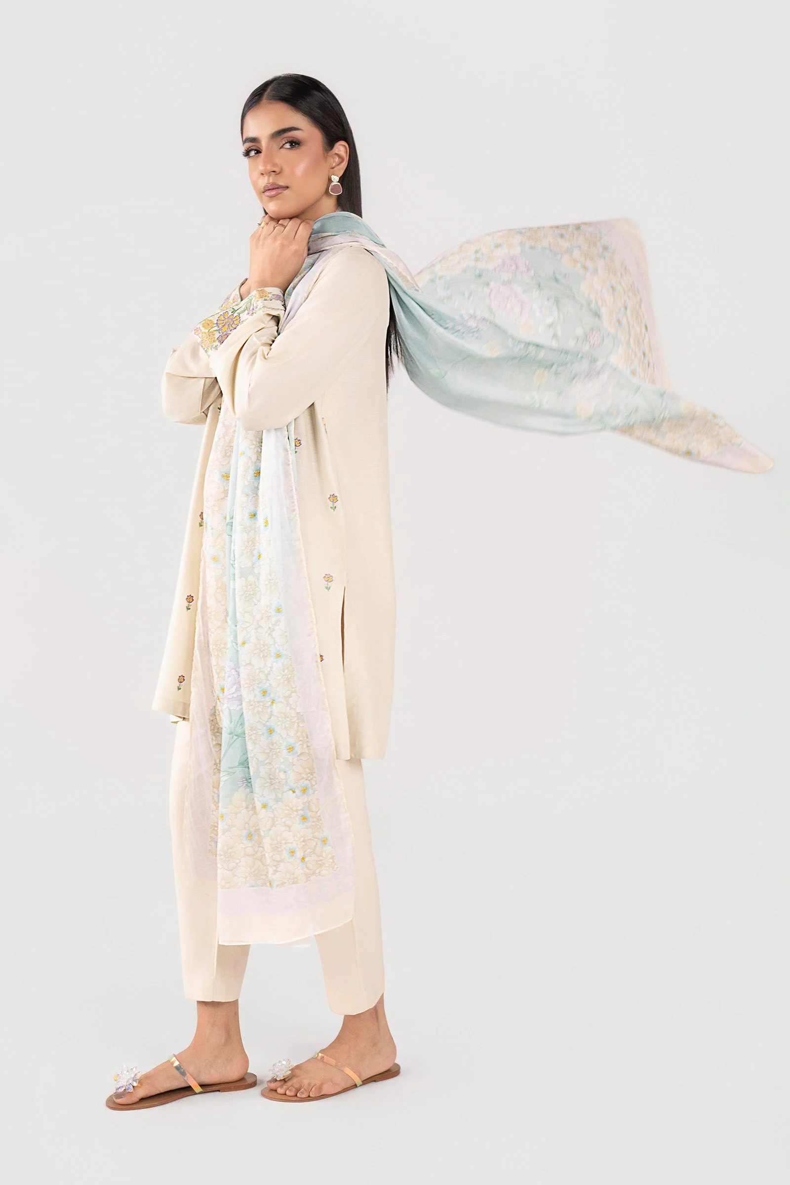 Printed Medium Silk Dupatta - Image 3