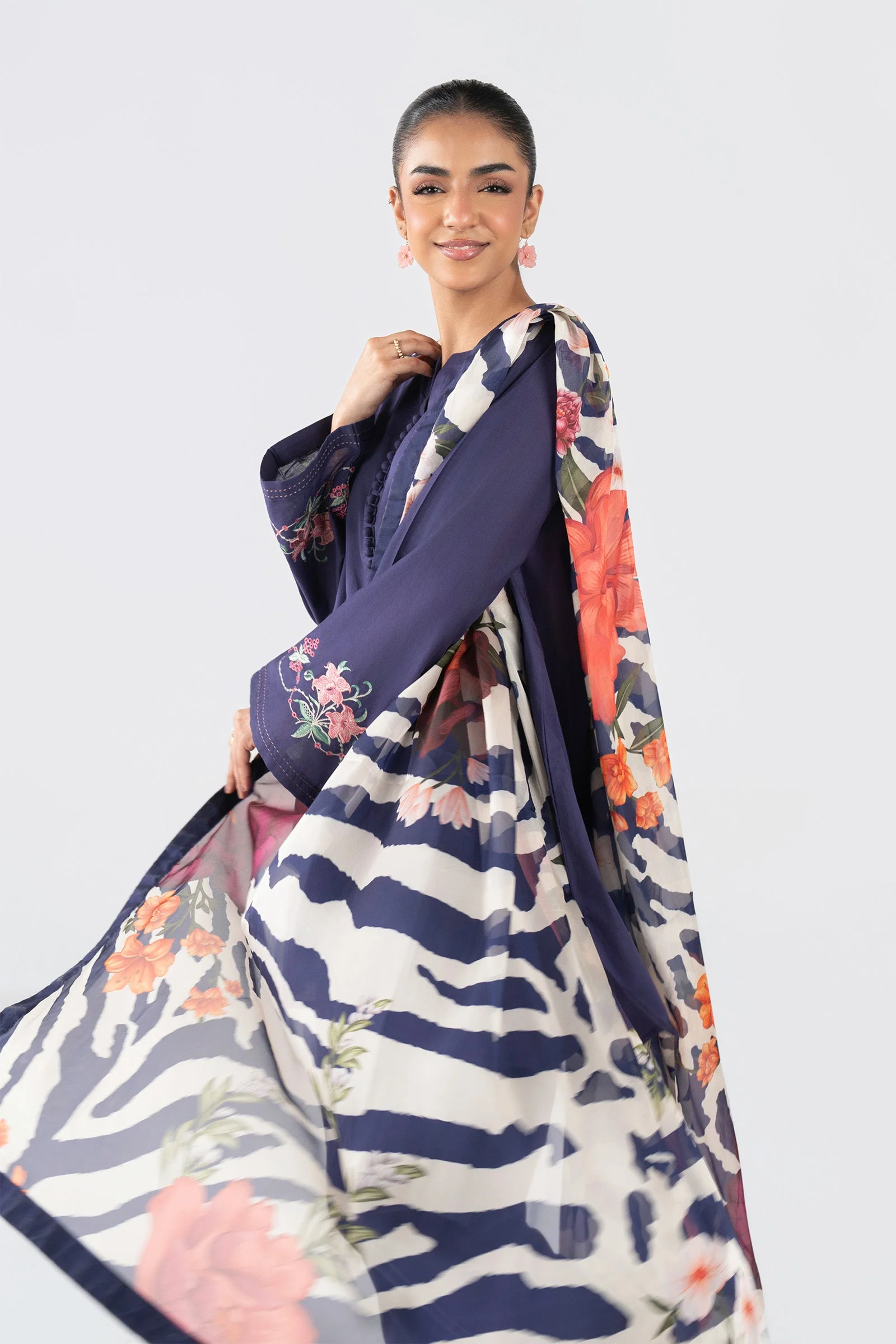 Printed Apple Silk Dupatta - Image 2