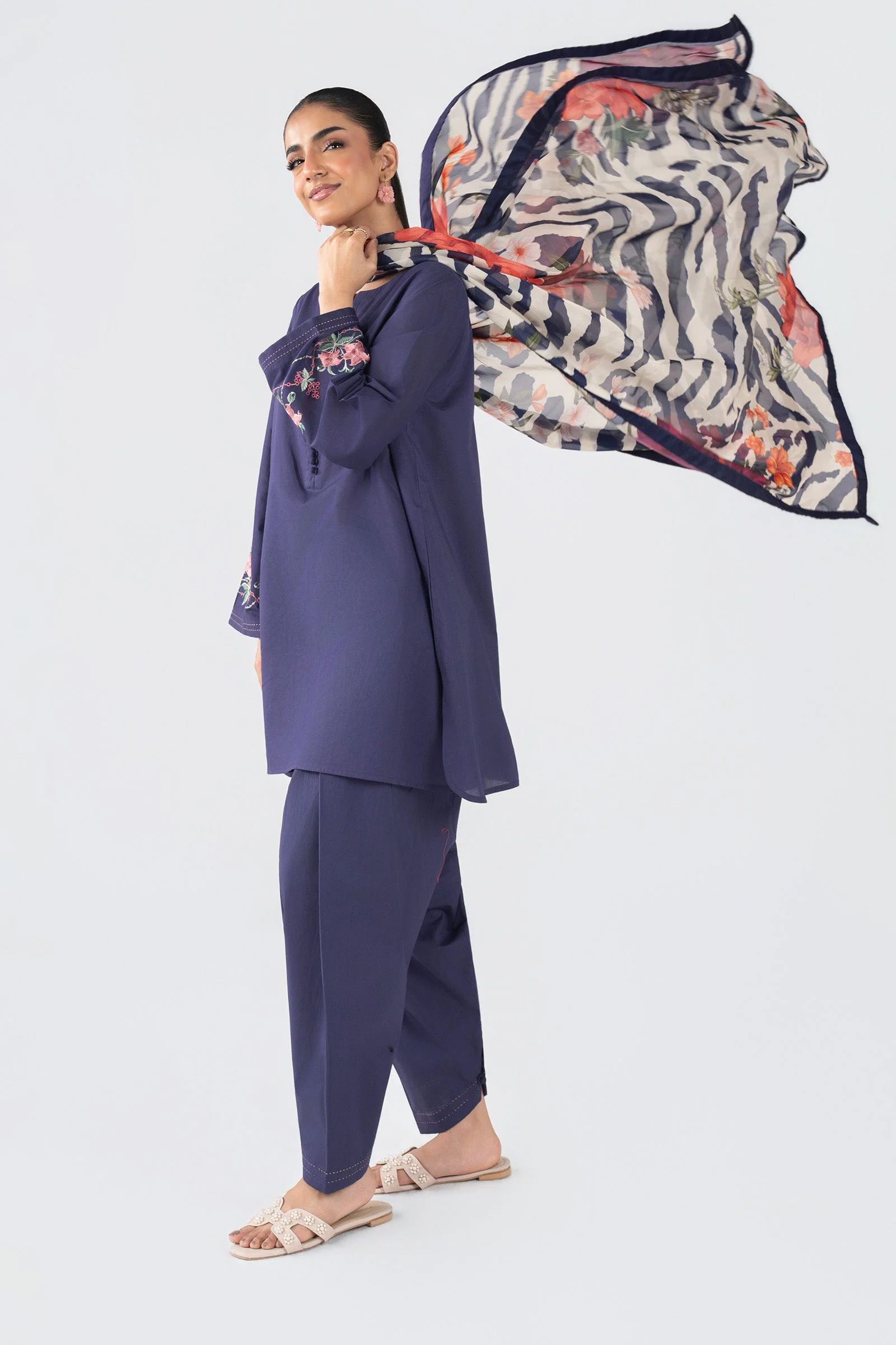 Printed Apple Silk Dupatta - Image 4