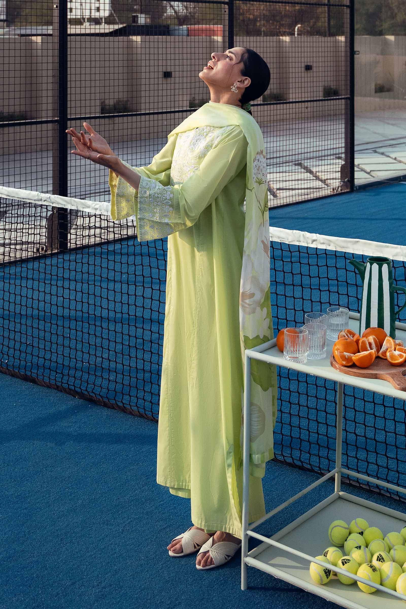 2 Pc Embroidered Arabic Lawn Suit - Image 5