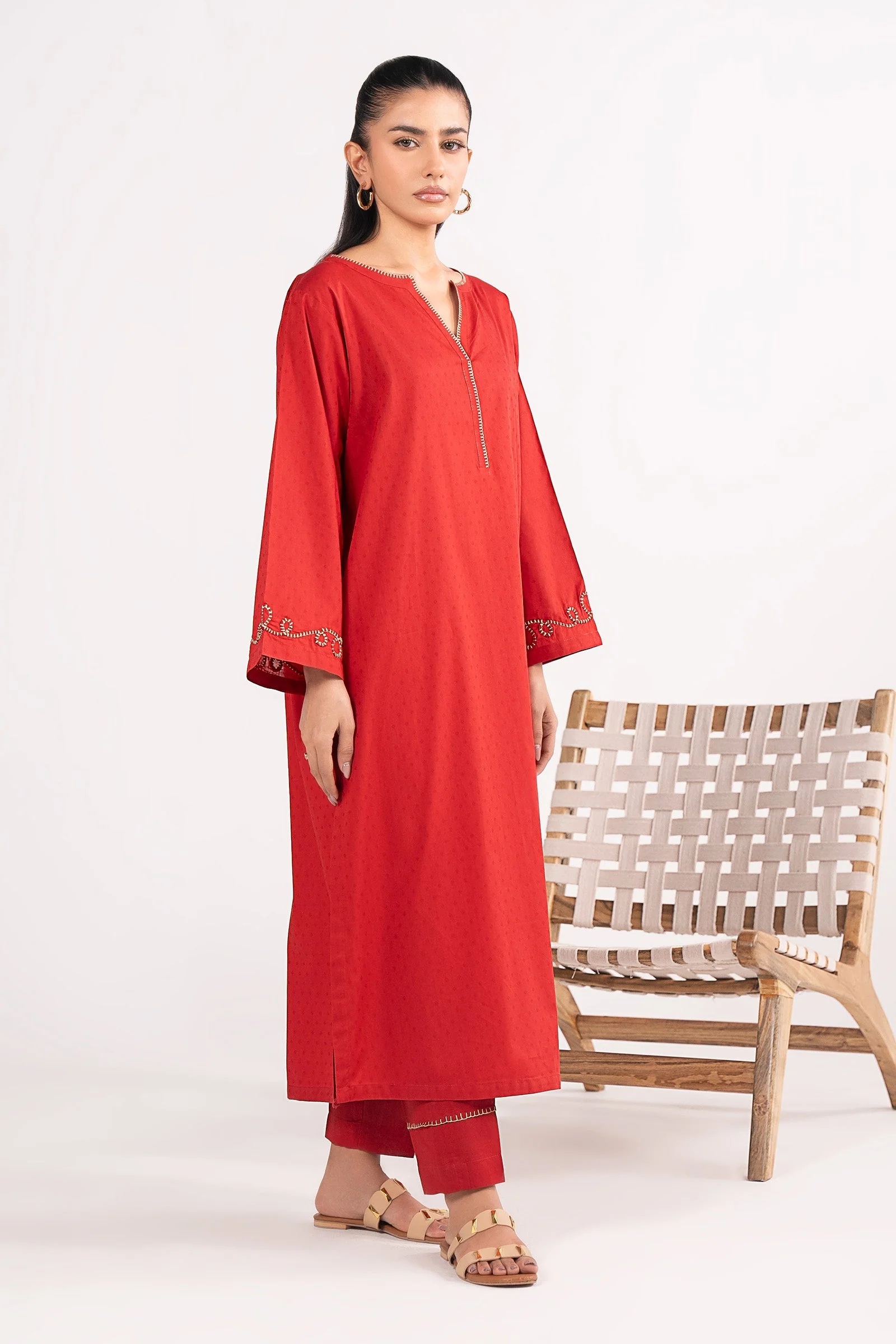 2 Pc Dyed Dobby Cotton Suit - Image 6