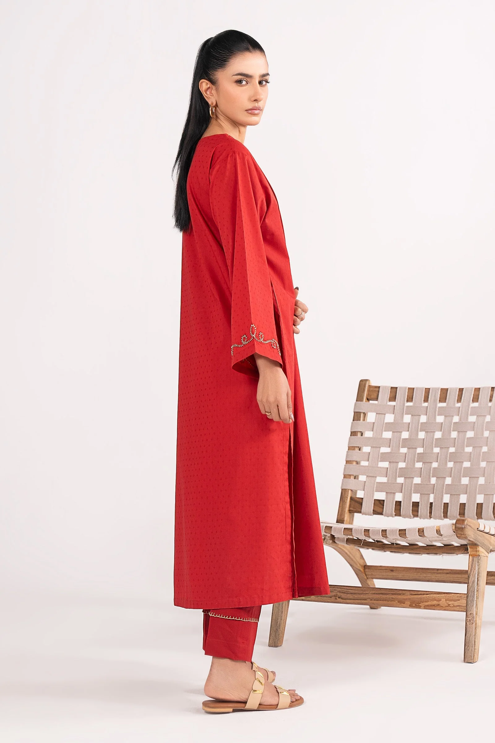 2 Pc Dyed Dobby Cotton Suit - Image 7