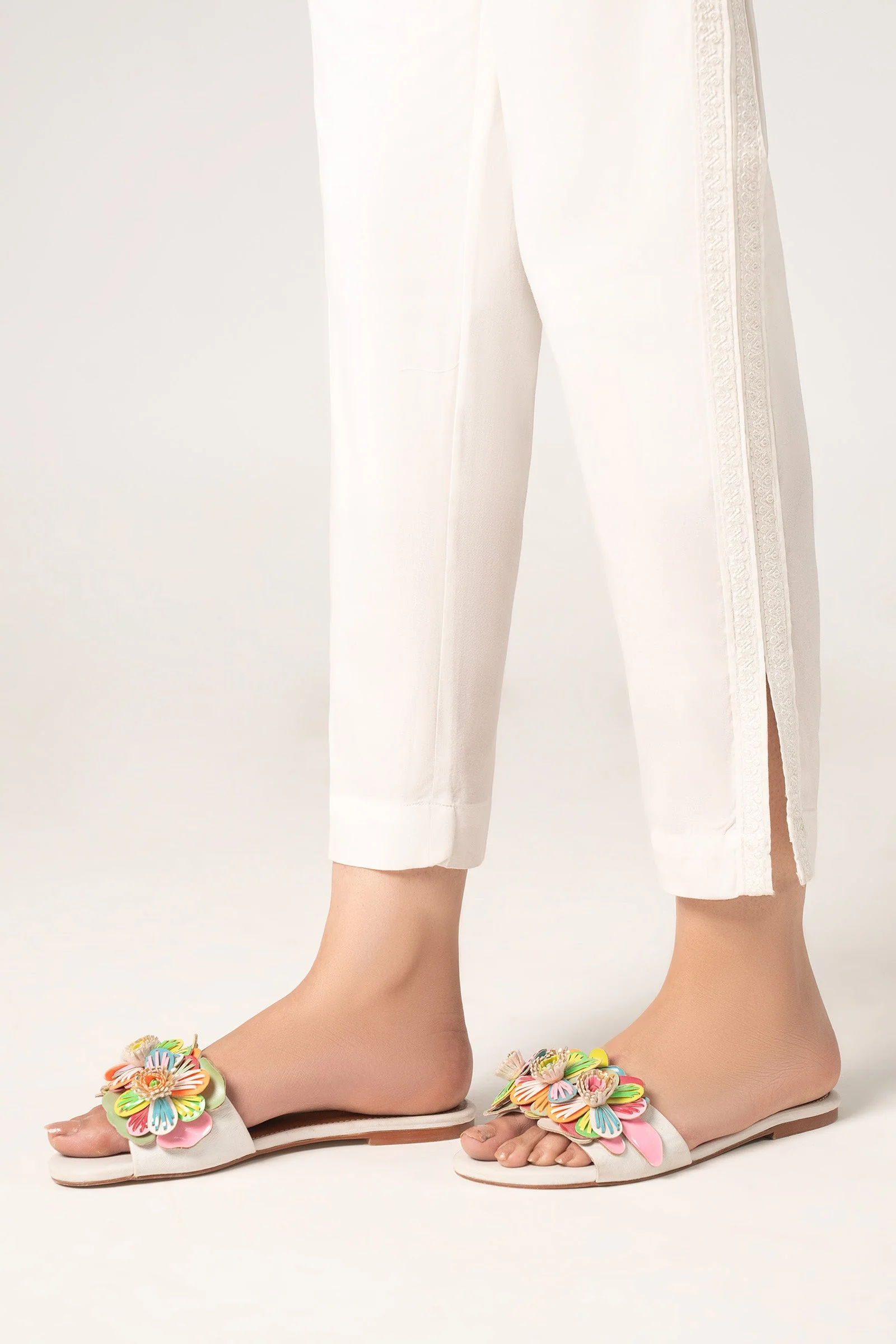 Embroidered Cambric Trouser - Image 3