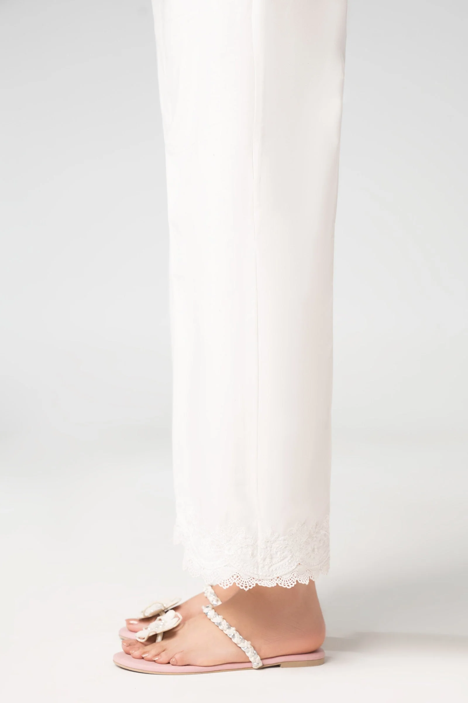 Embroidered Cambric Trouser - Image 4