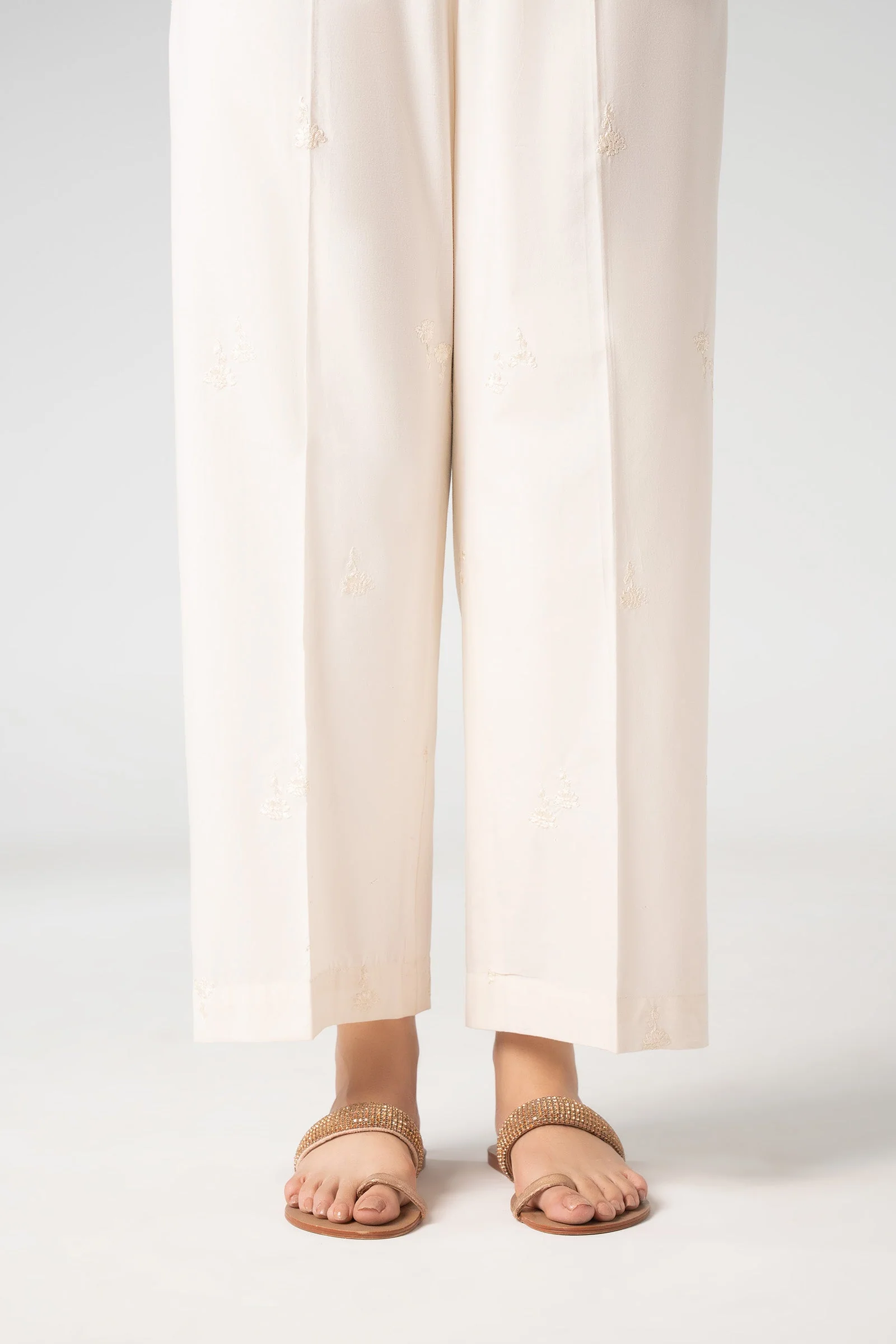 Embroidered Cambric Trouser