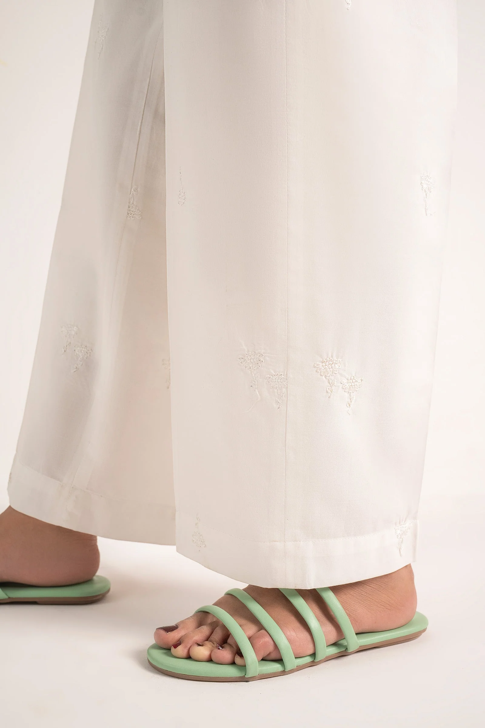 Embroidered Cambric Trouser - Image 2