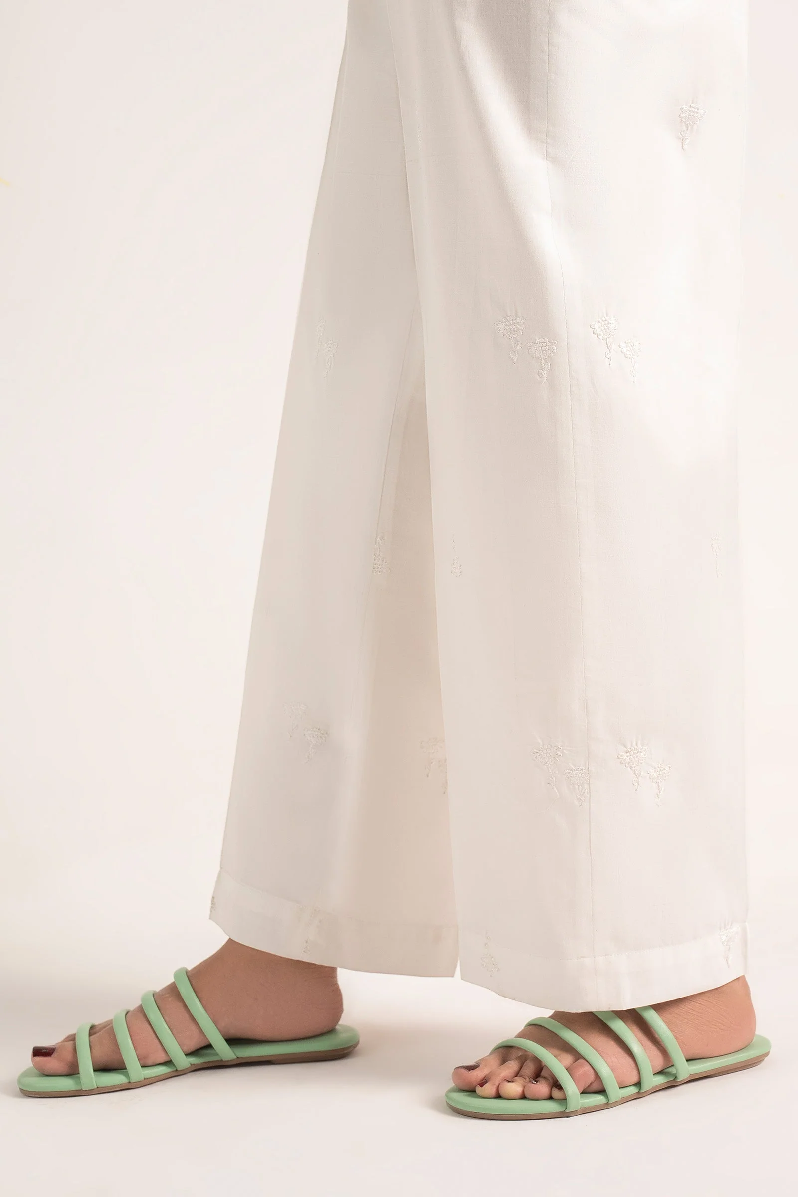 Embroidered Cambric Trouser - Image 3