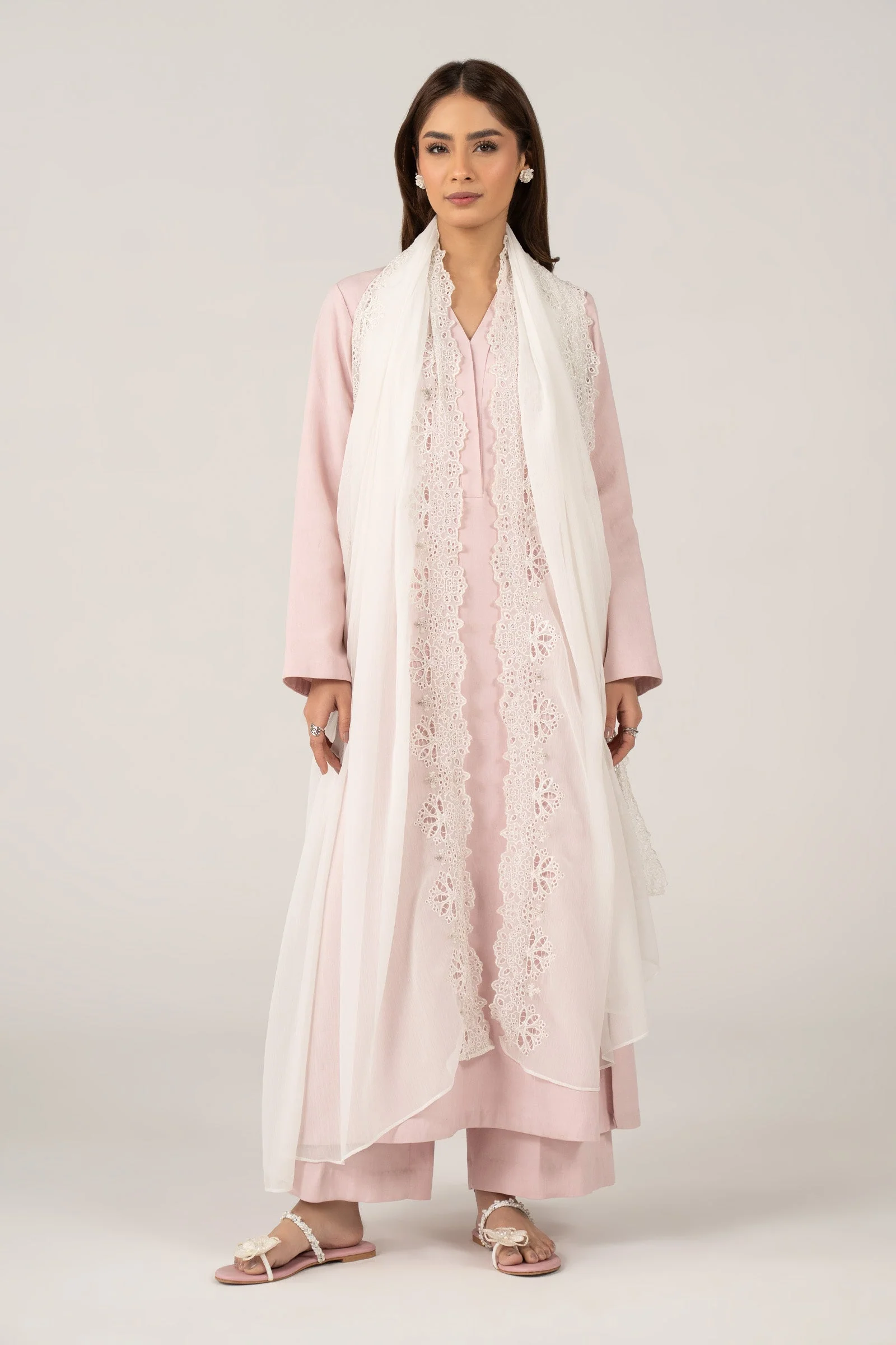 Embroidered Cationic Chiffon Dupatta