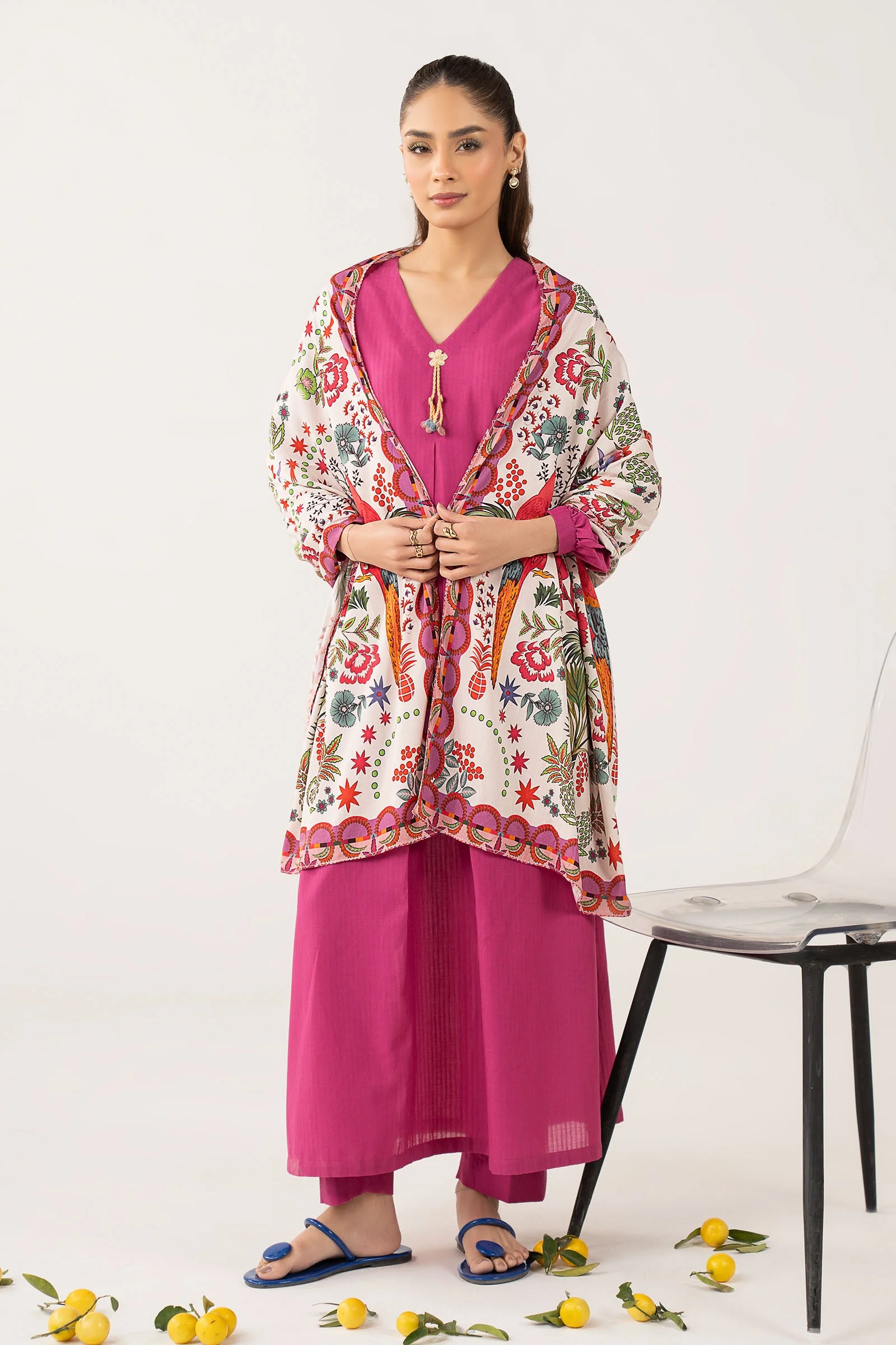 Printed Arabic Lawn Scarf