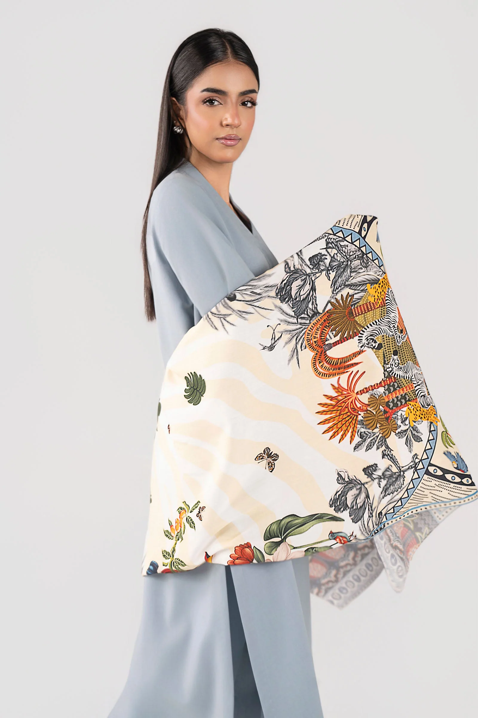 Printed Arabic Lawn Scarf - Image 2