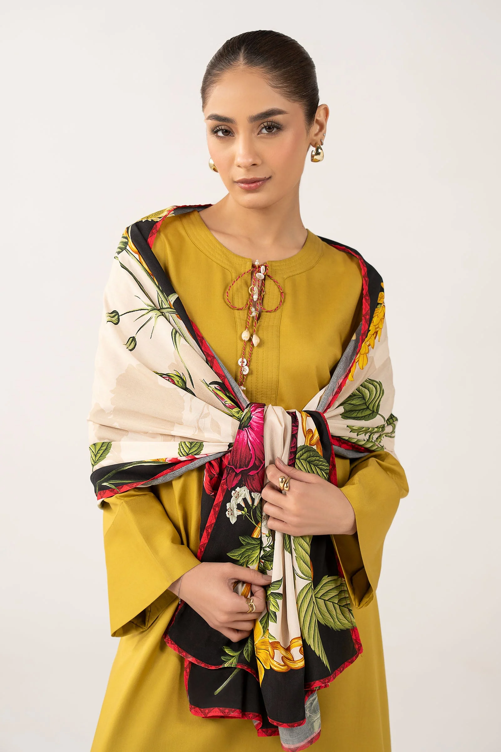 Printed Arabic Lawn Scarf