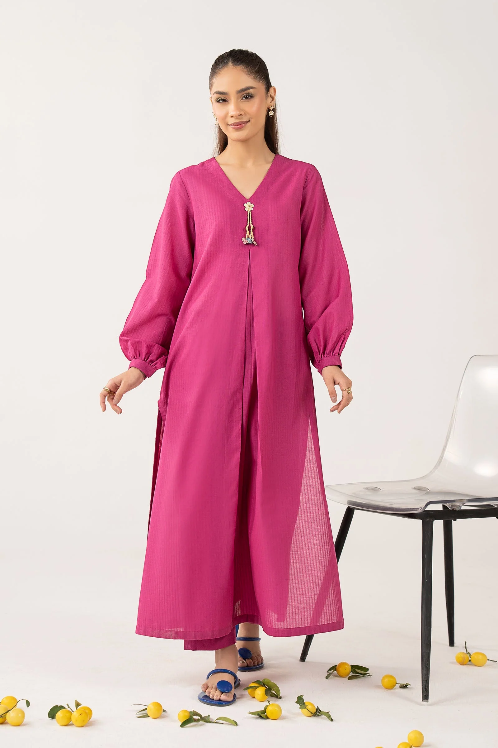 Dyed Pinstripe Cotton Shirt - Image 2