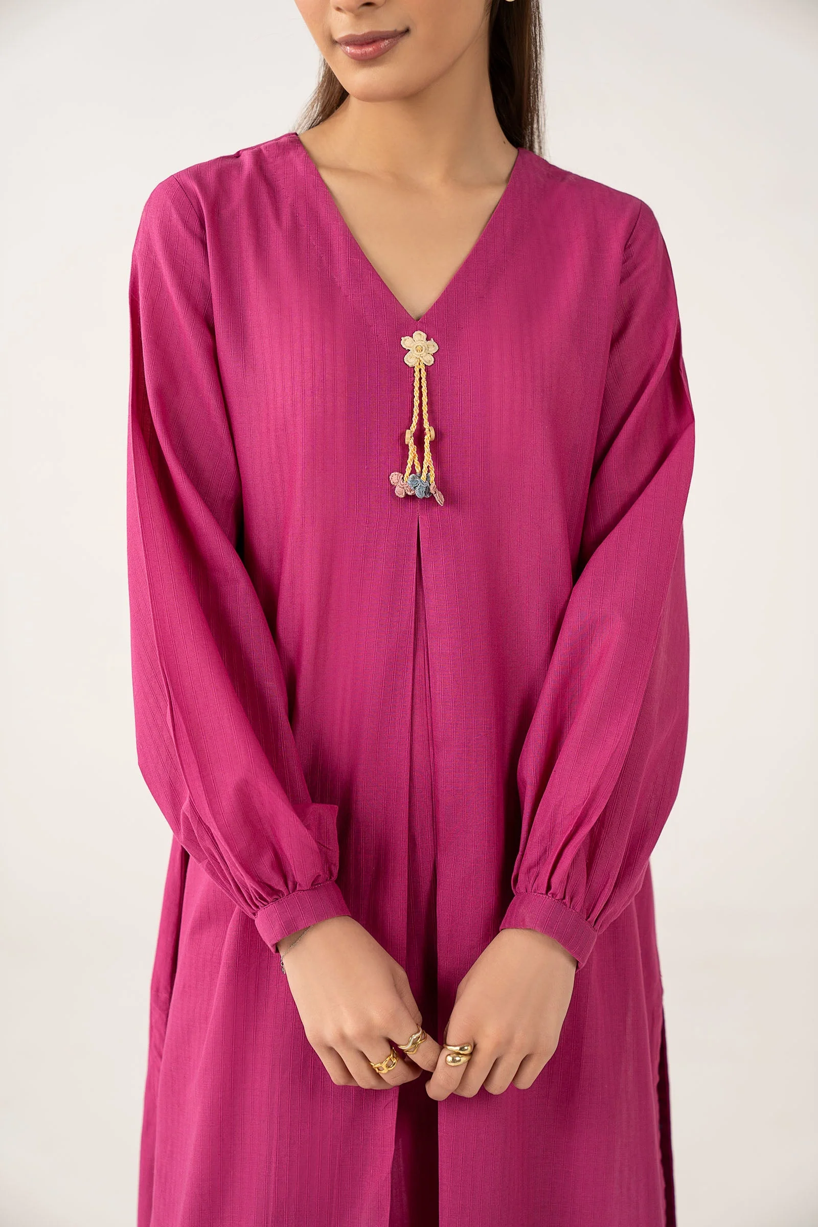 Dyed Pinstripe Cotton Shirt - Image 3