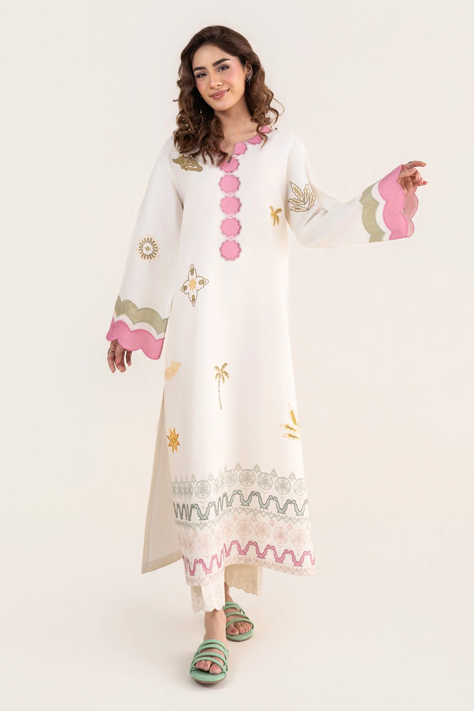 Embroidered Lawn Shirt - Image 2