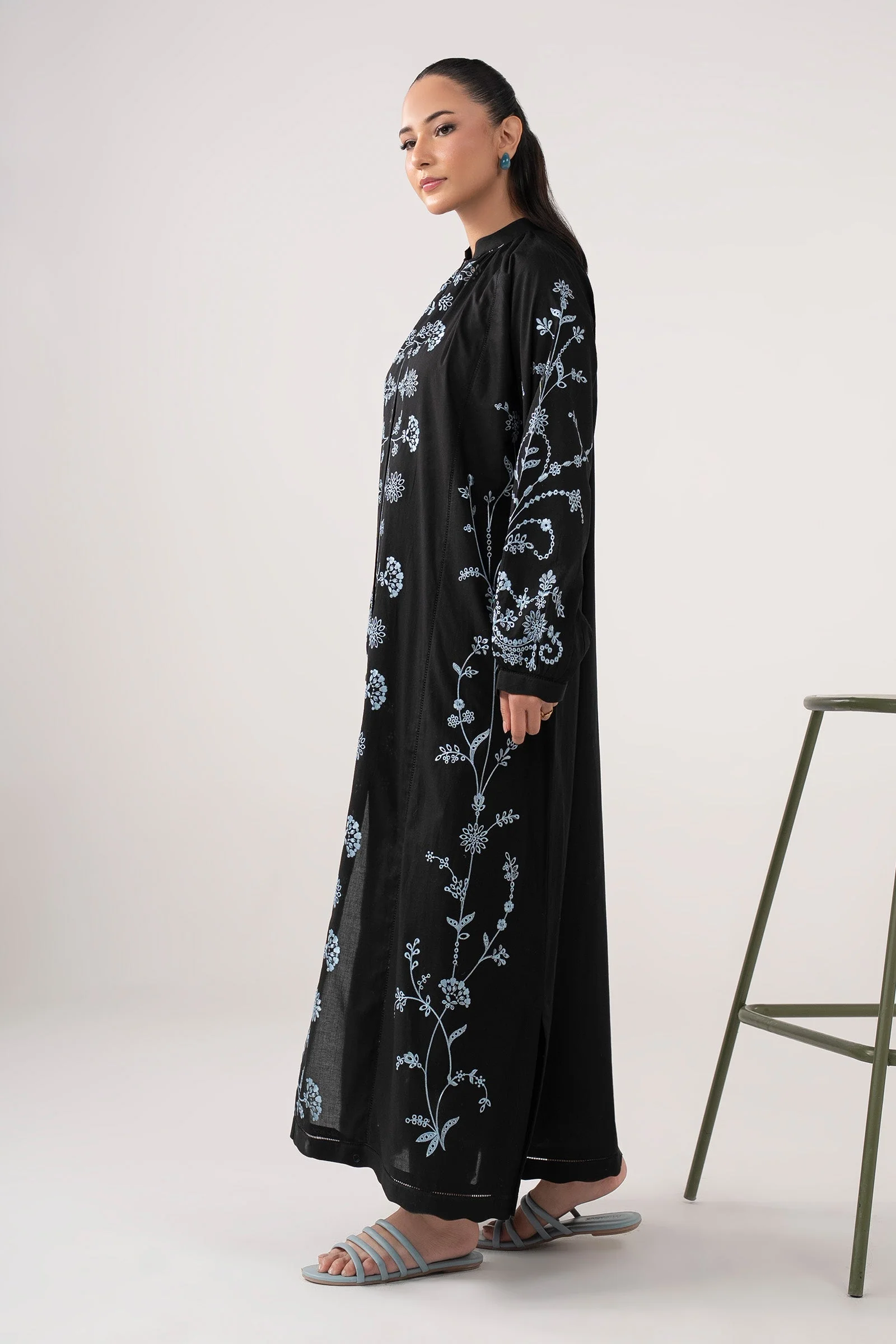 Embroidered Lawn Dress - Image 7
