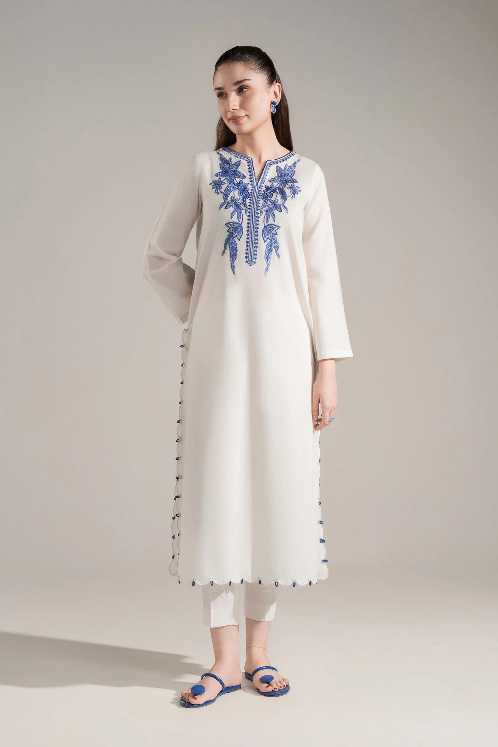 Embroidered Dobby Cotton Shirt - Image 2