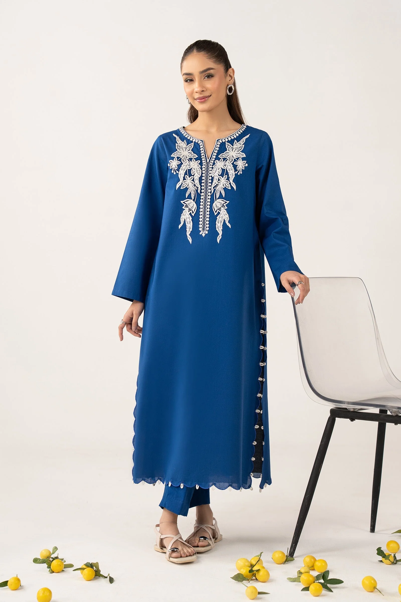 Embroidered Dobby Cotton Shirt - Image 2