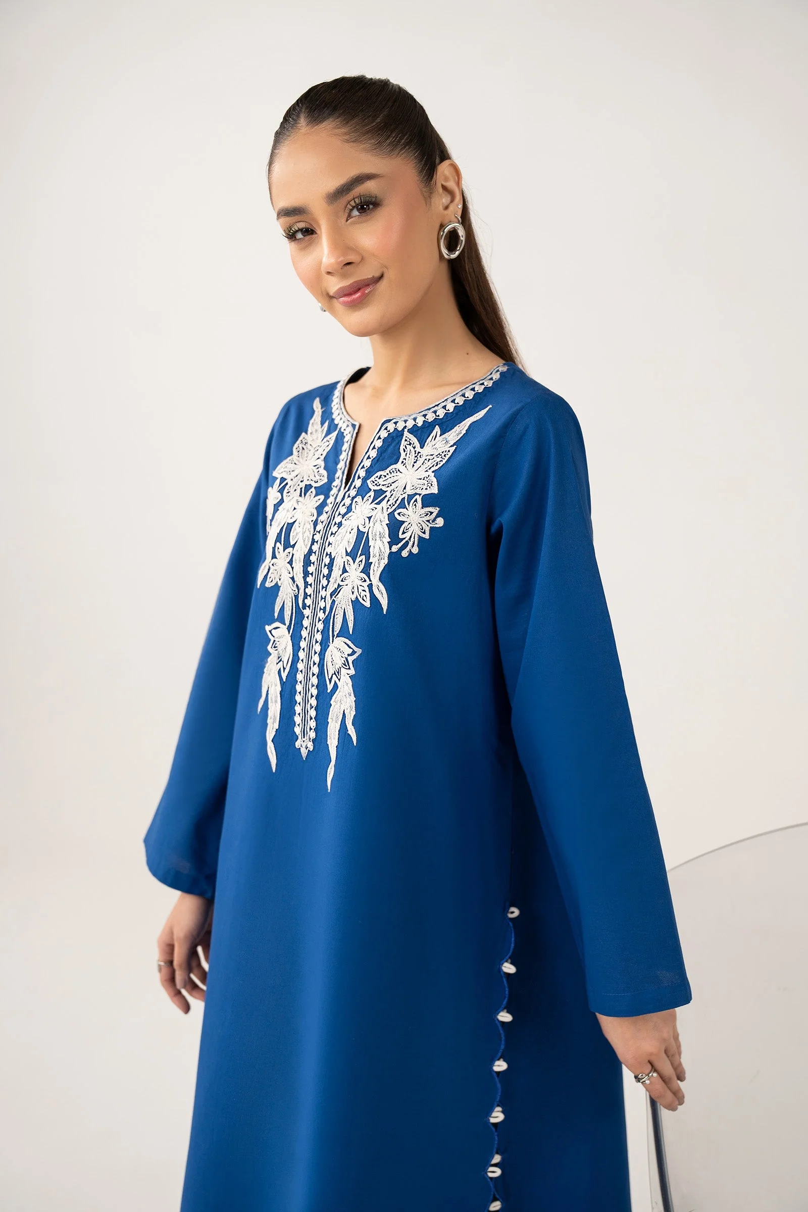 Embroidered Dobby Cotton Shirt - Image 3