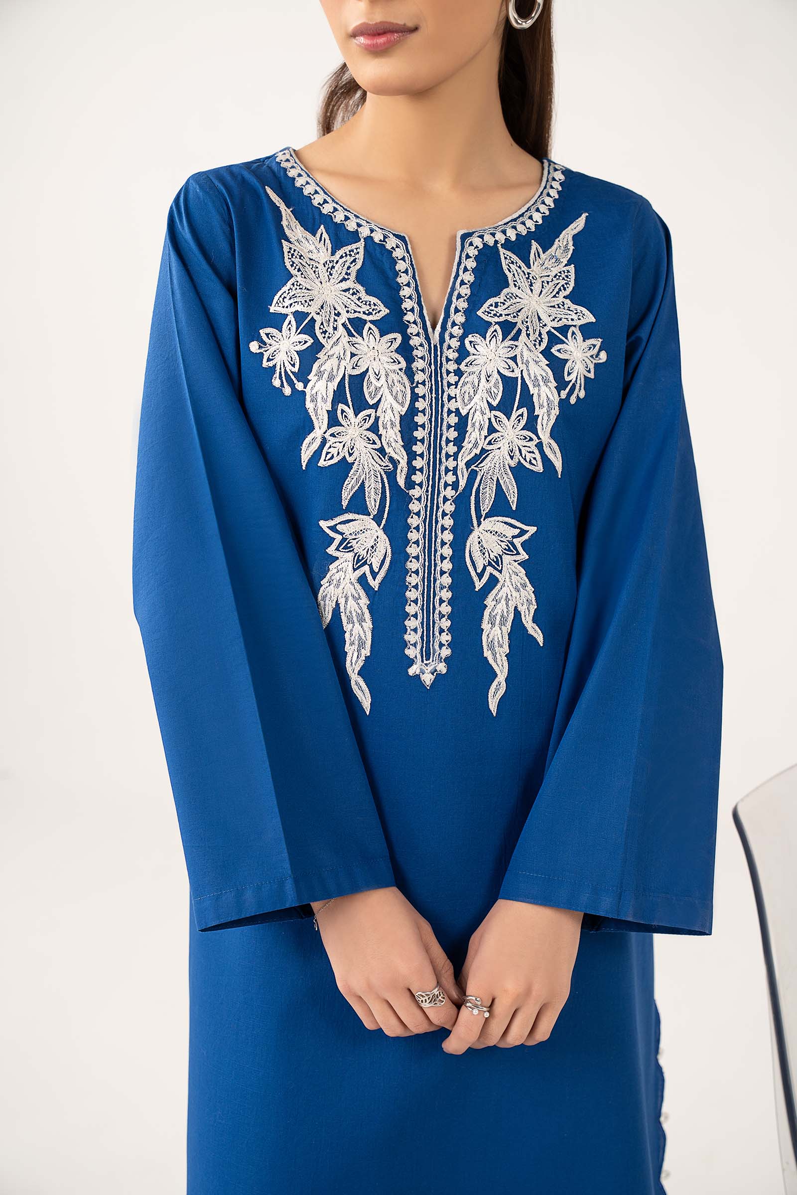 Embroidered Dobby Cotton Shirt - Image 5