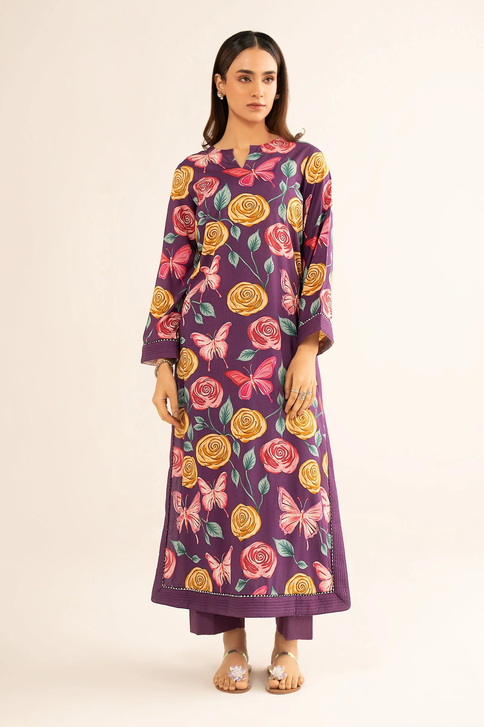 Printed Arabic Lawn Shirt