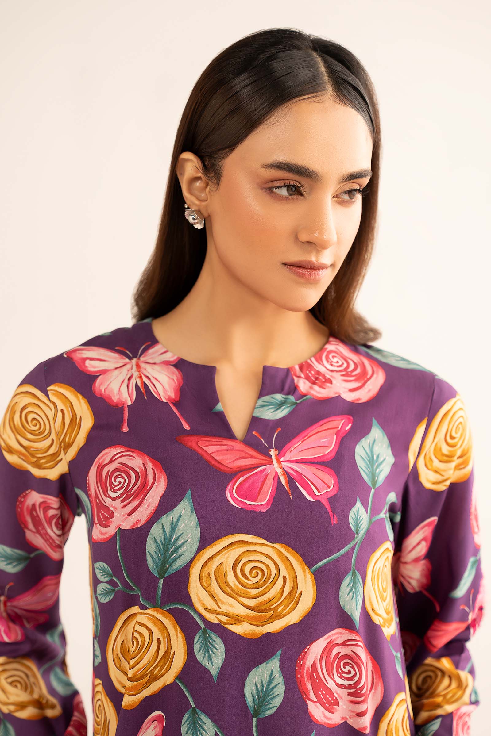 Printed Arabic Lawn Shirt - Image 4