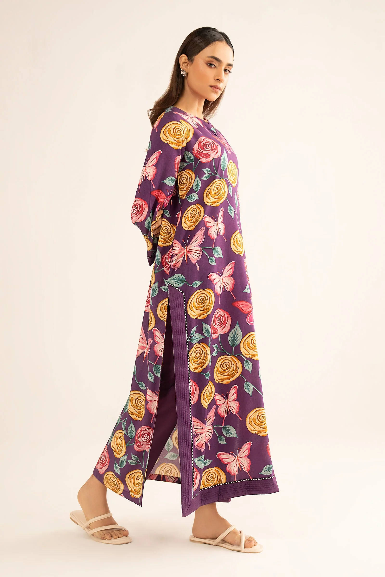 Printed Arabic Lawn Shirt - Image 7