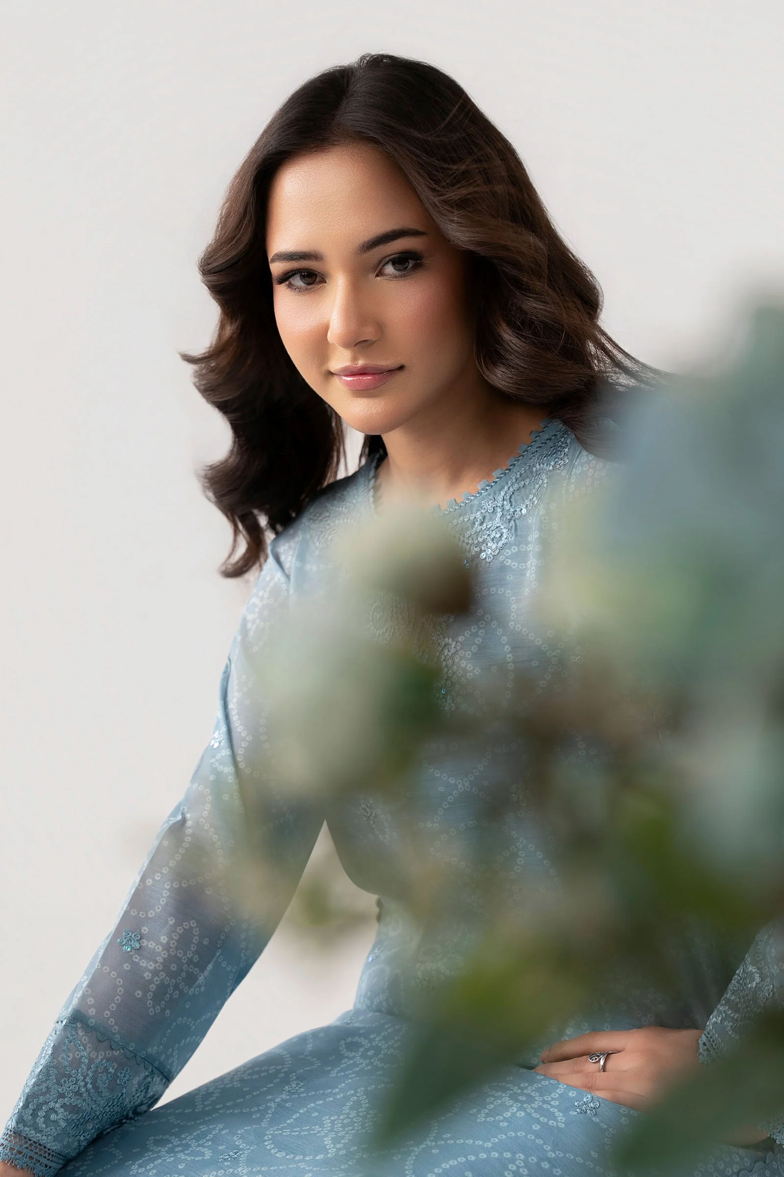 Embroidered Paper Lawn Shirt - Image 5