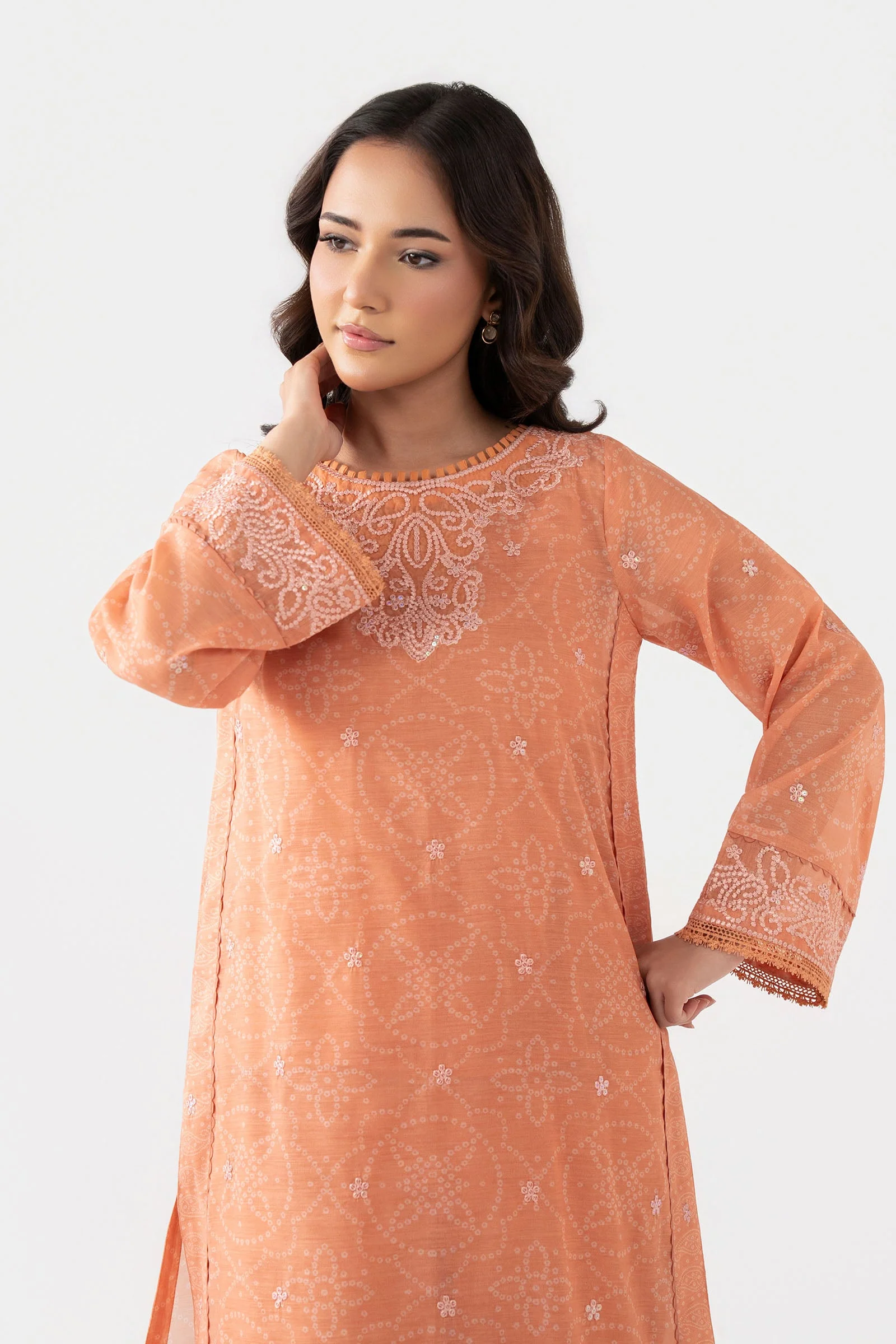 Embroidered Paper Lawn Shirt - Image 2