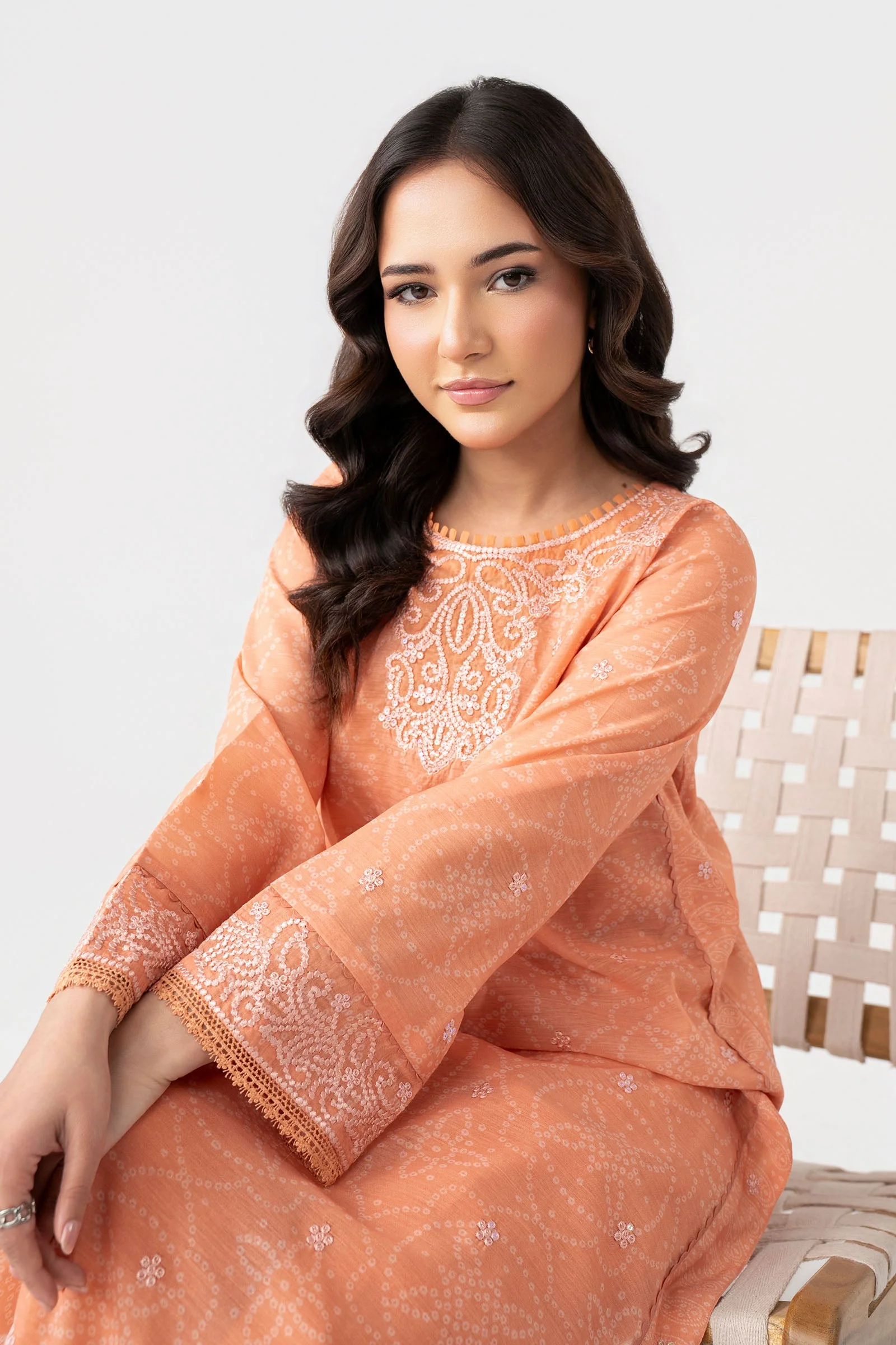 Embroidered Paper Lawn Shirt - Image 3