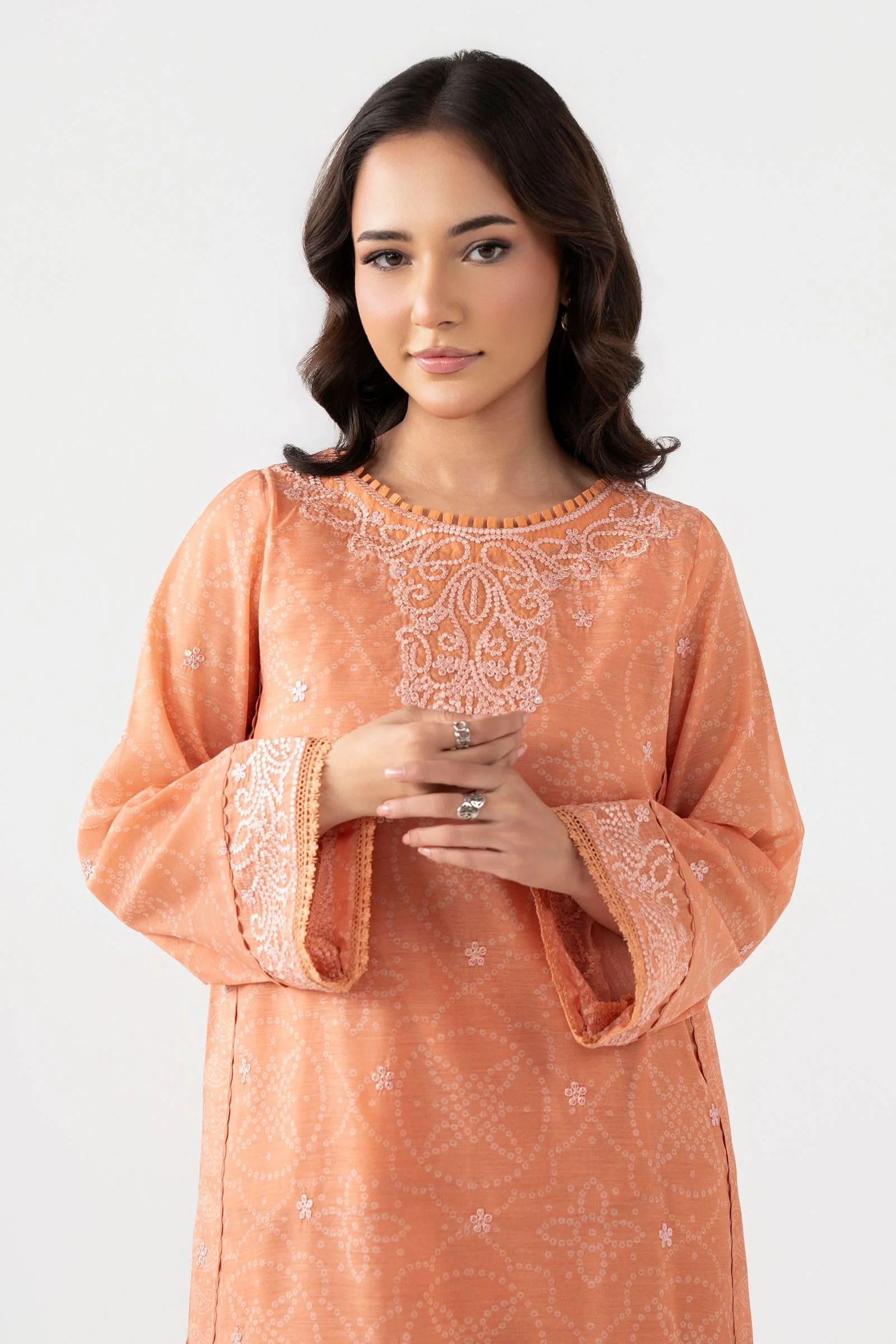 Embroidered Paper Lawn Shirt - Image 4