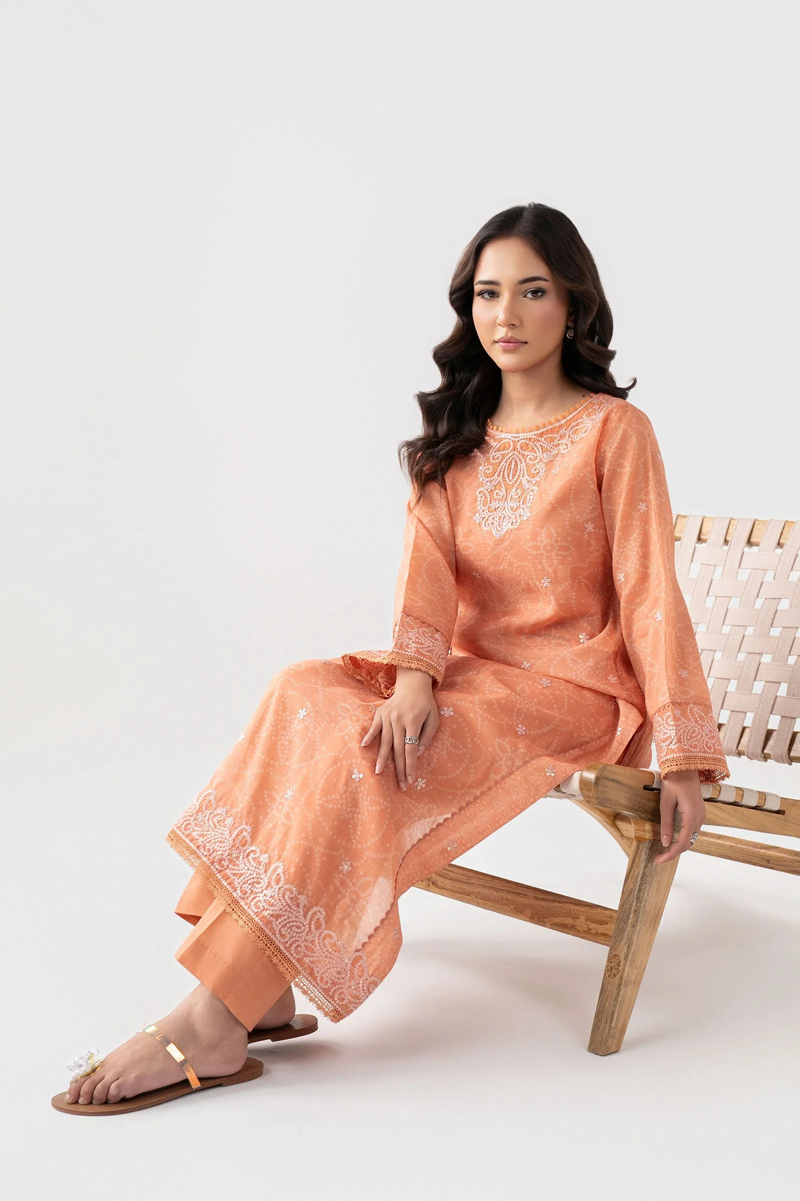 Embroidered Paper Lawn Shirt - Image 6