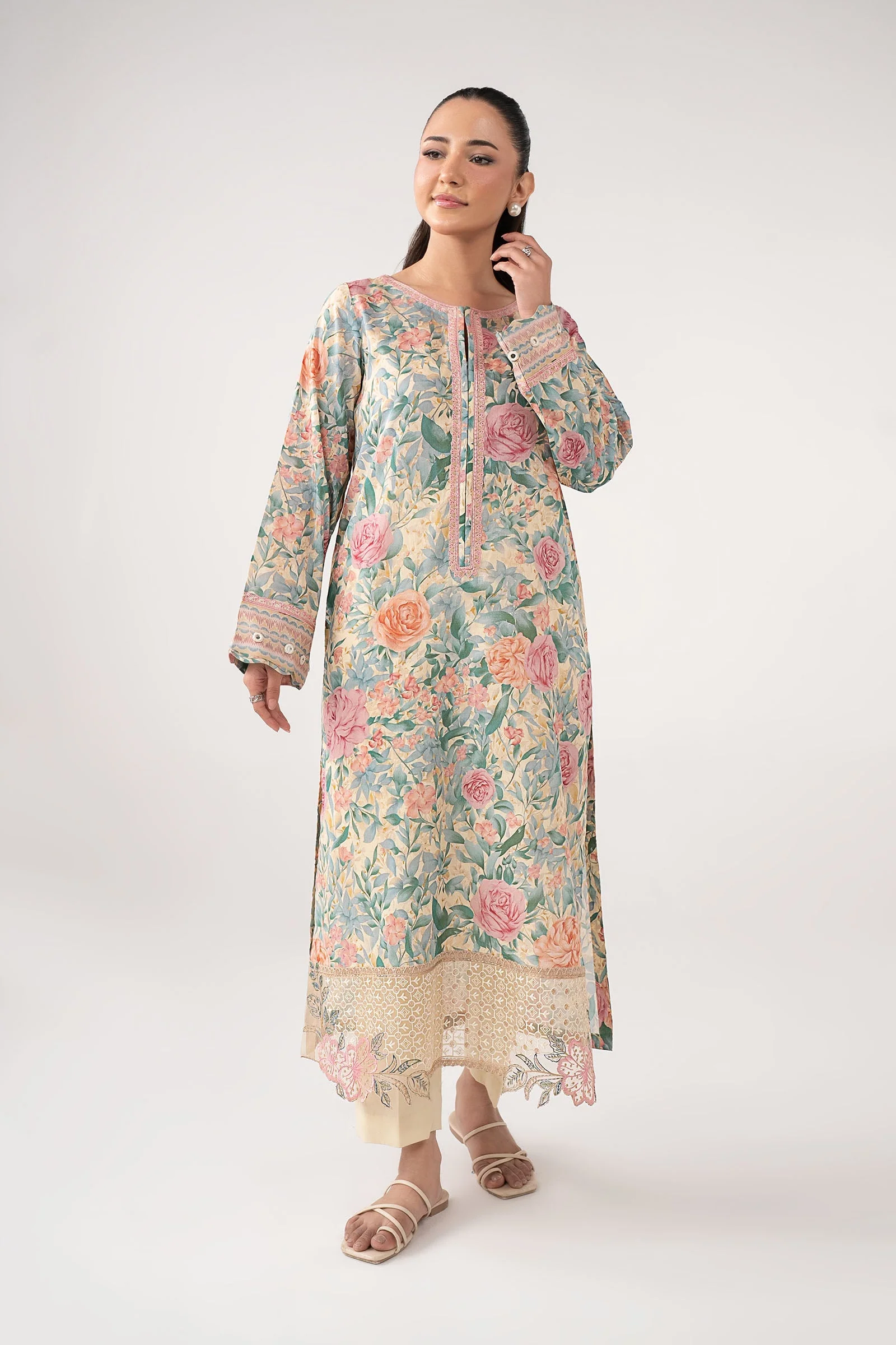 Embroidered Cotton Dobby Shirt - Image 2