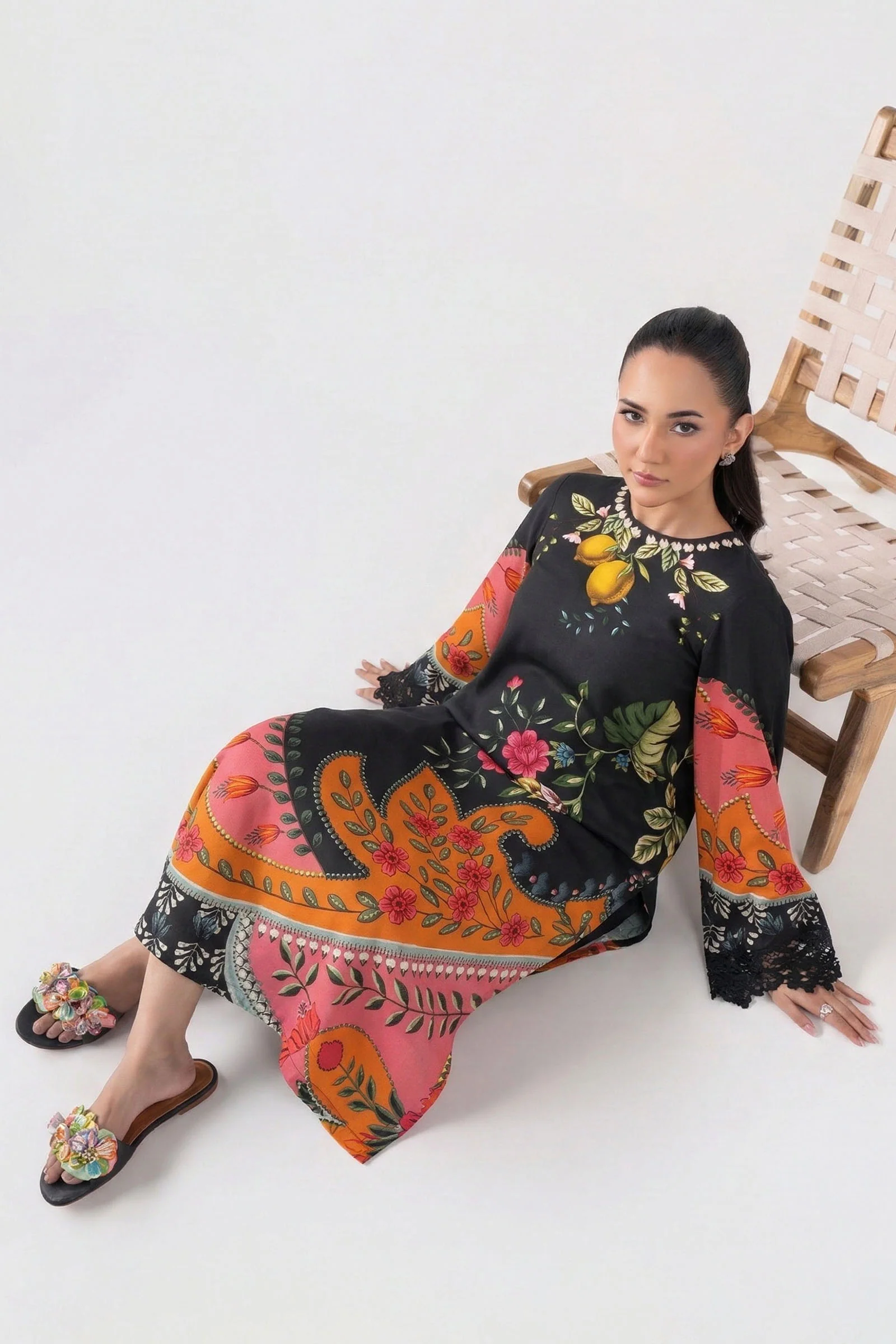 Embroidered Arabic Lawn Shirt - Image 4