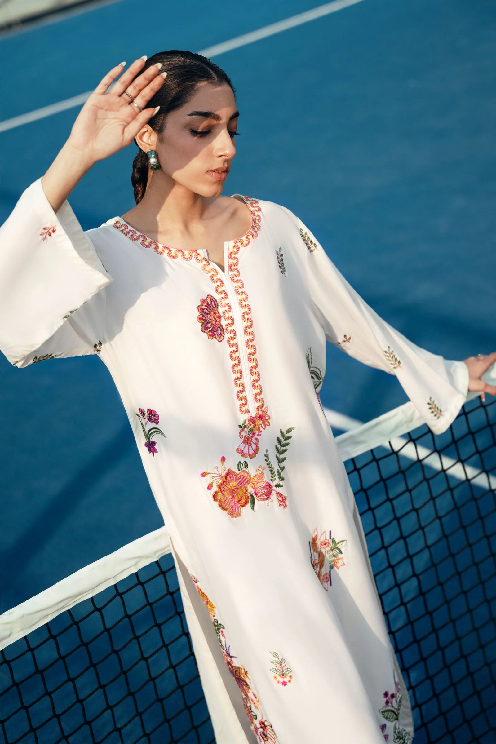 2 Pc Embroidered Arabic Lawn Suit - Image 3