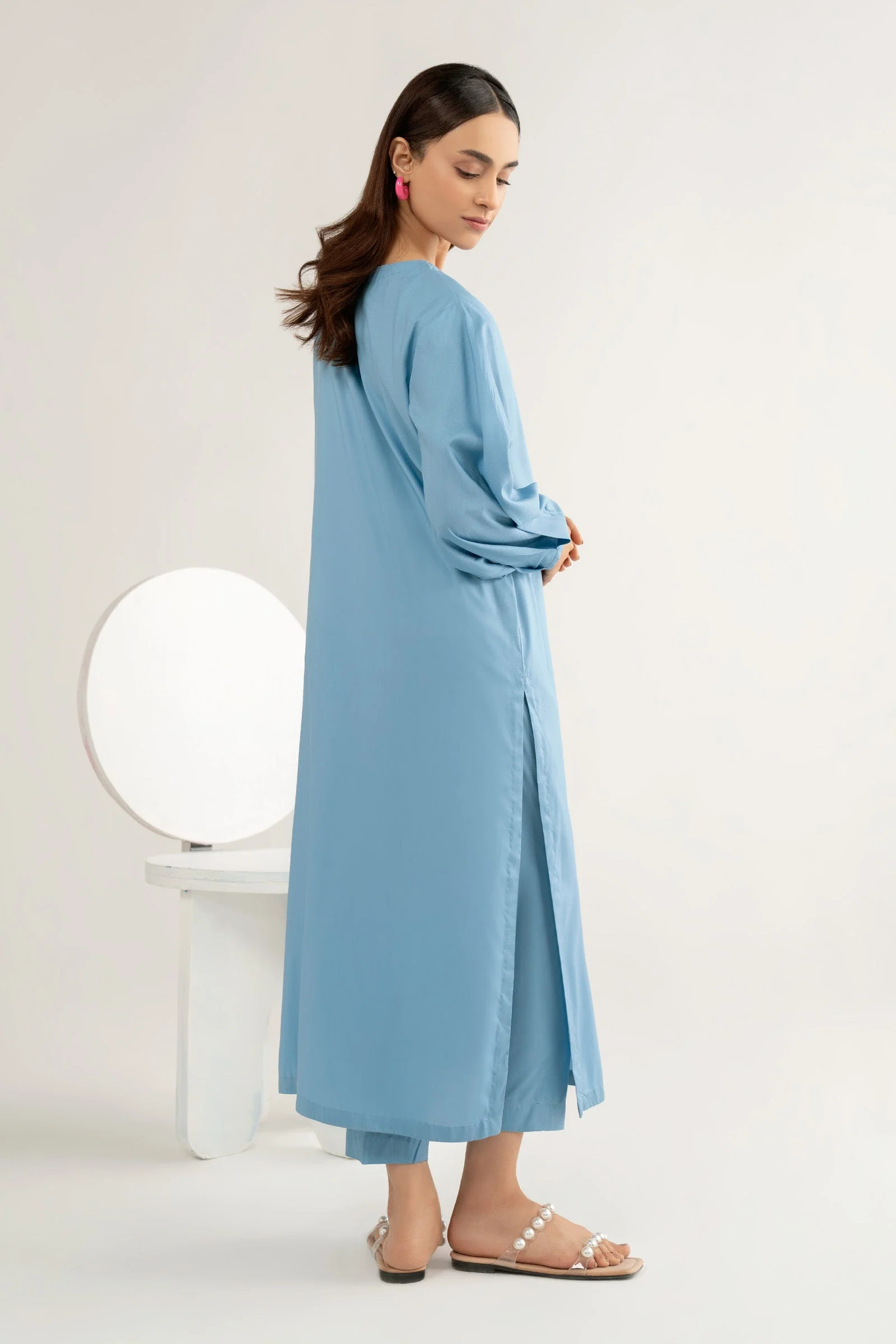 2 Pc Dyed Arabic Lawn Suit - Image 7