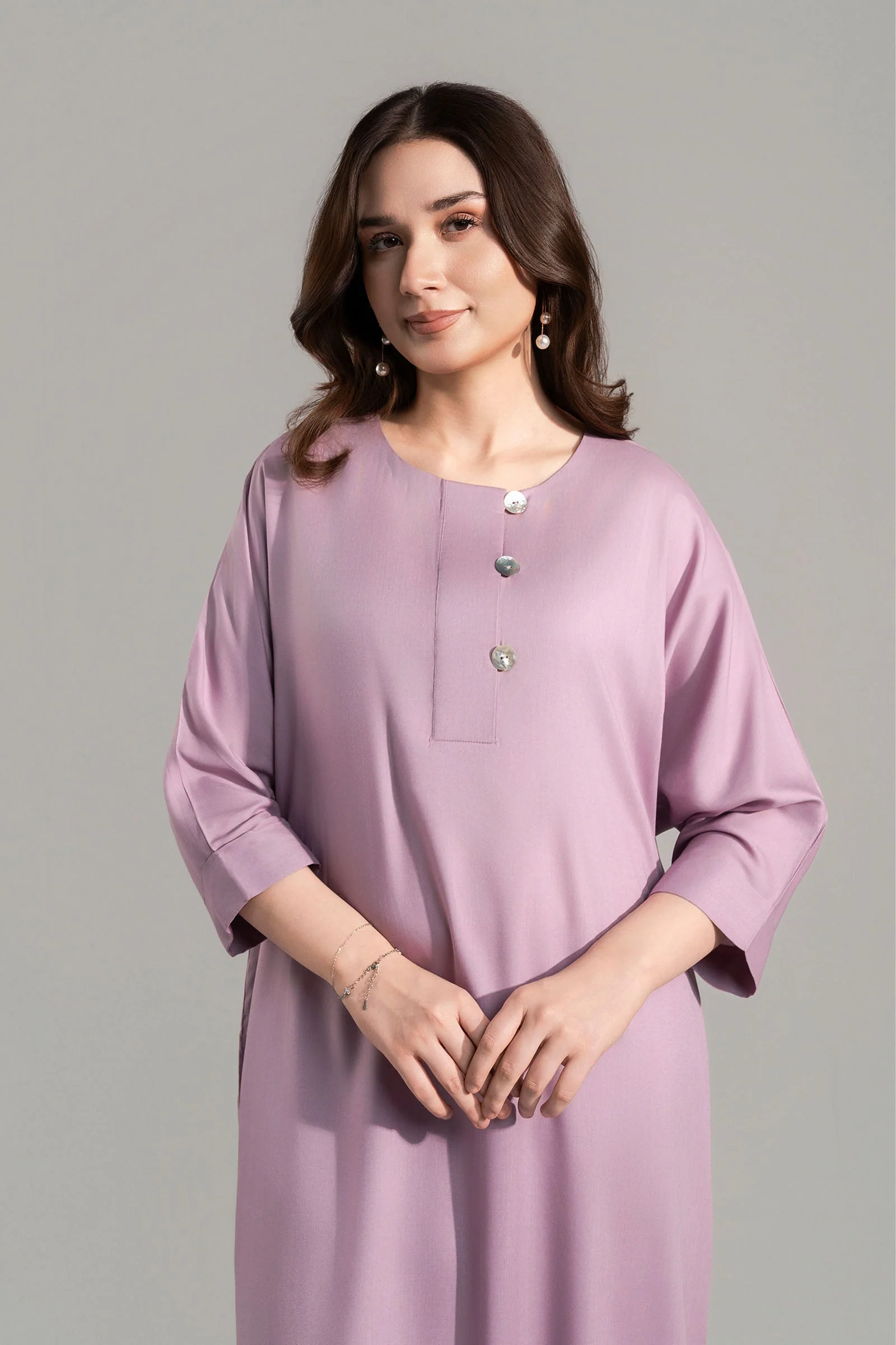 2 Pc Dyed Arabic Lawn Suit - Image 3