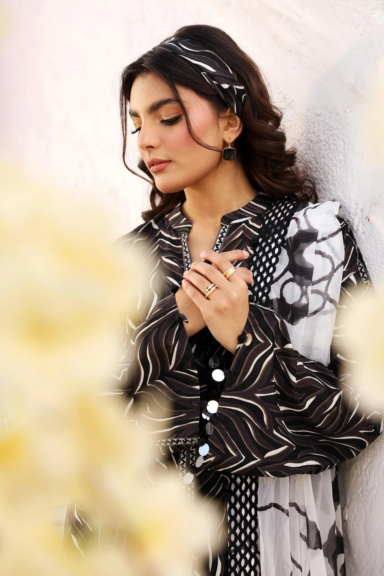 3 Pc Unstitched Embroidered Lawn Suit | MB-CUS25-704B - Image 4