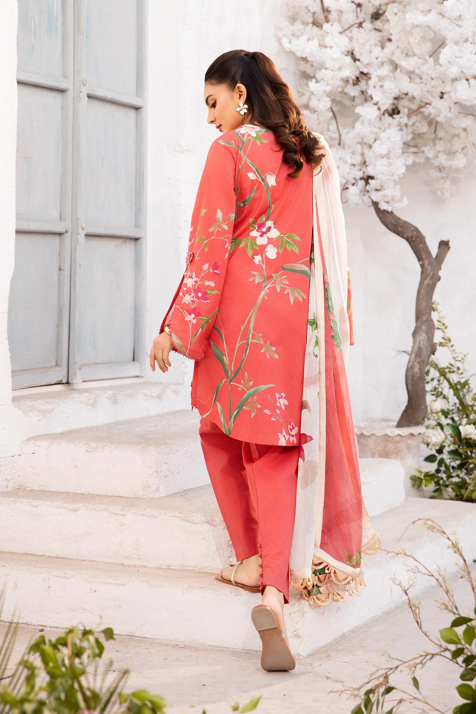 3 Pc Unstitched Embroidered Lawn Suit | MB-CUS25-707B - Image 5