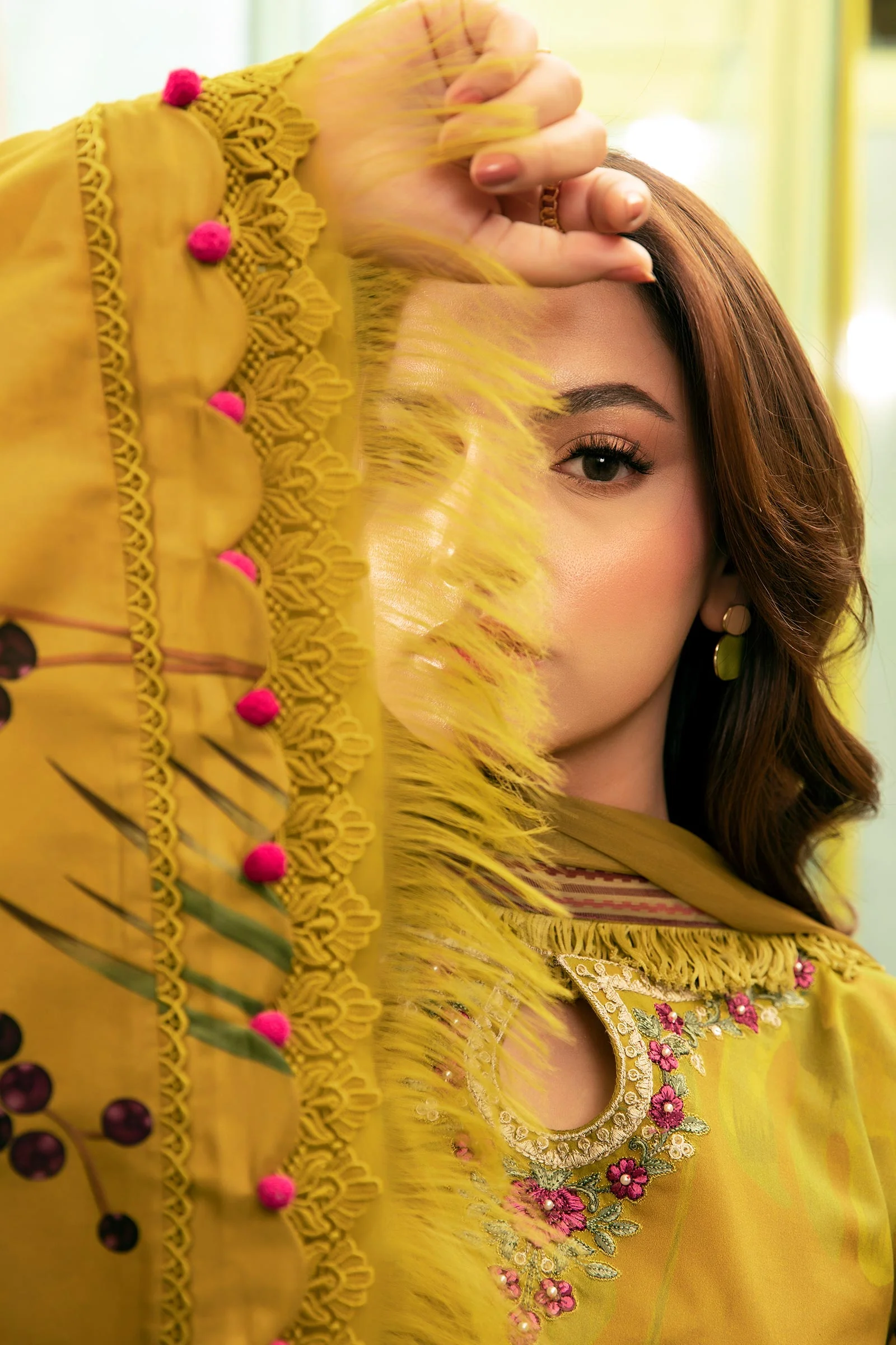 3 Pc Unstitched Embroidered Lawn Suit | MB-CUS25-710A - Image 4
