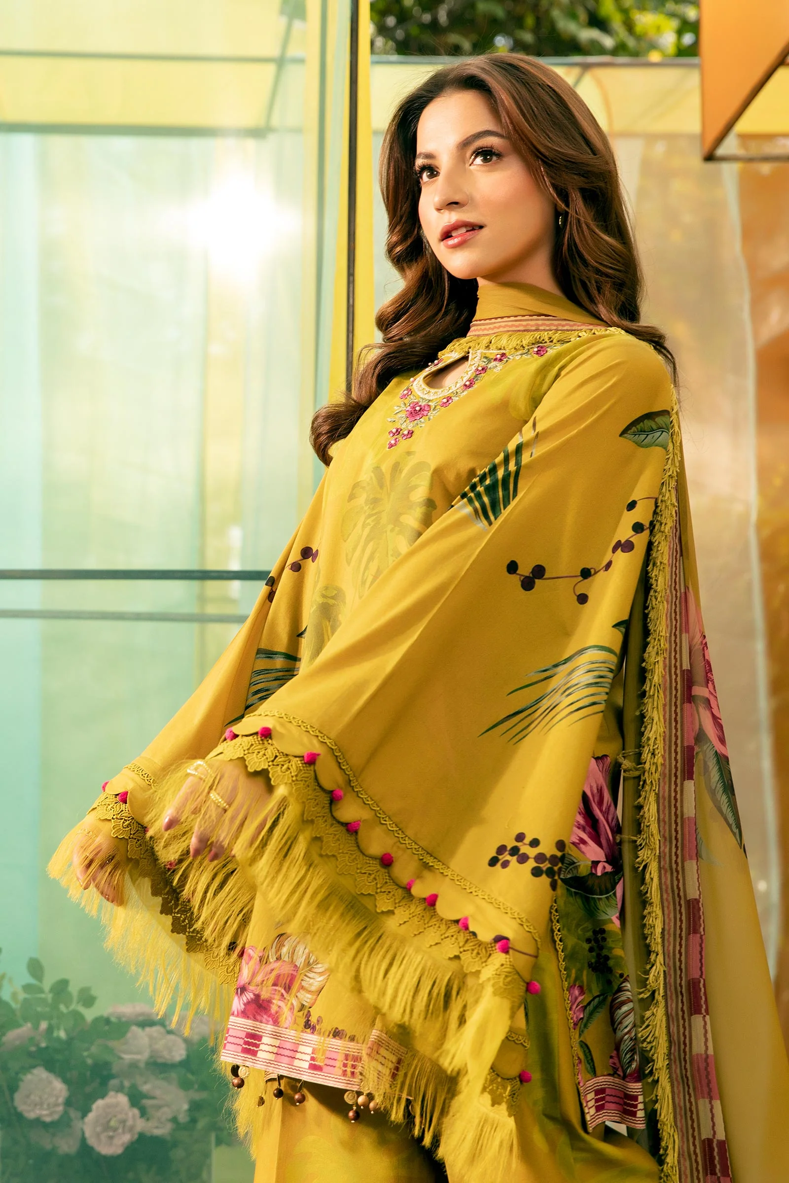 3 Pc Unstitched Embroidered Lawn Suit | MB-CUS25-710A - Image 5