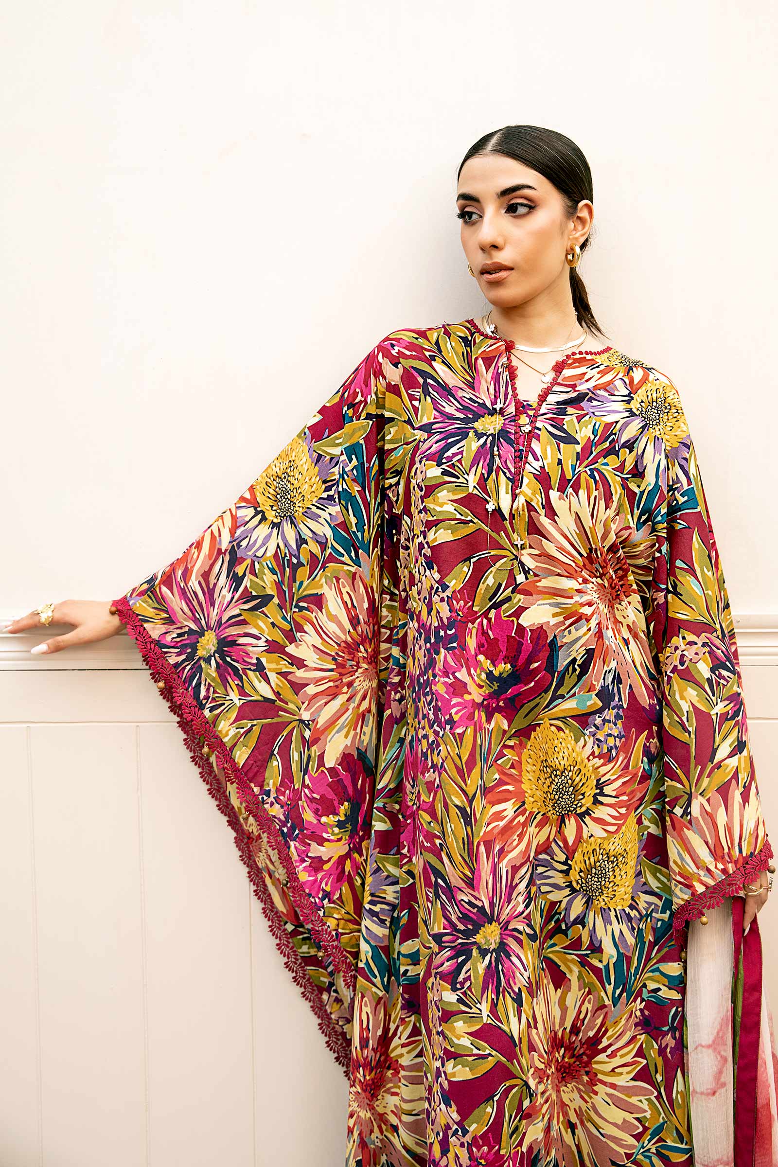 3 Pc Unstitched Embroidered Lawn Suit | MB-CUS25-903B - Image 2