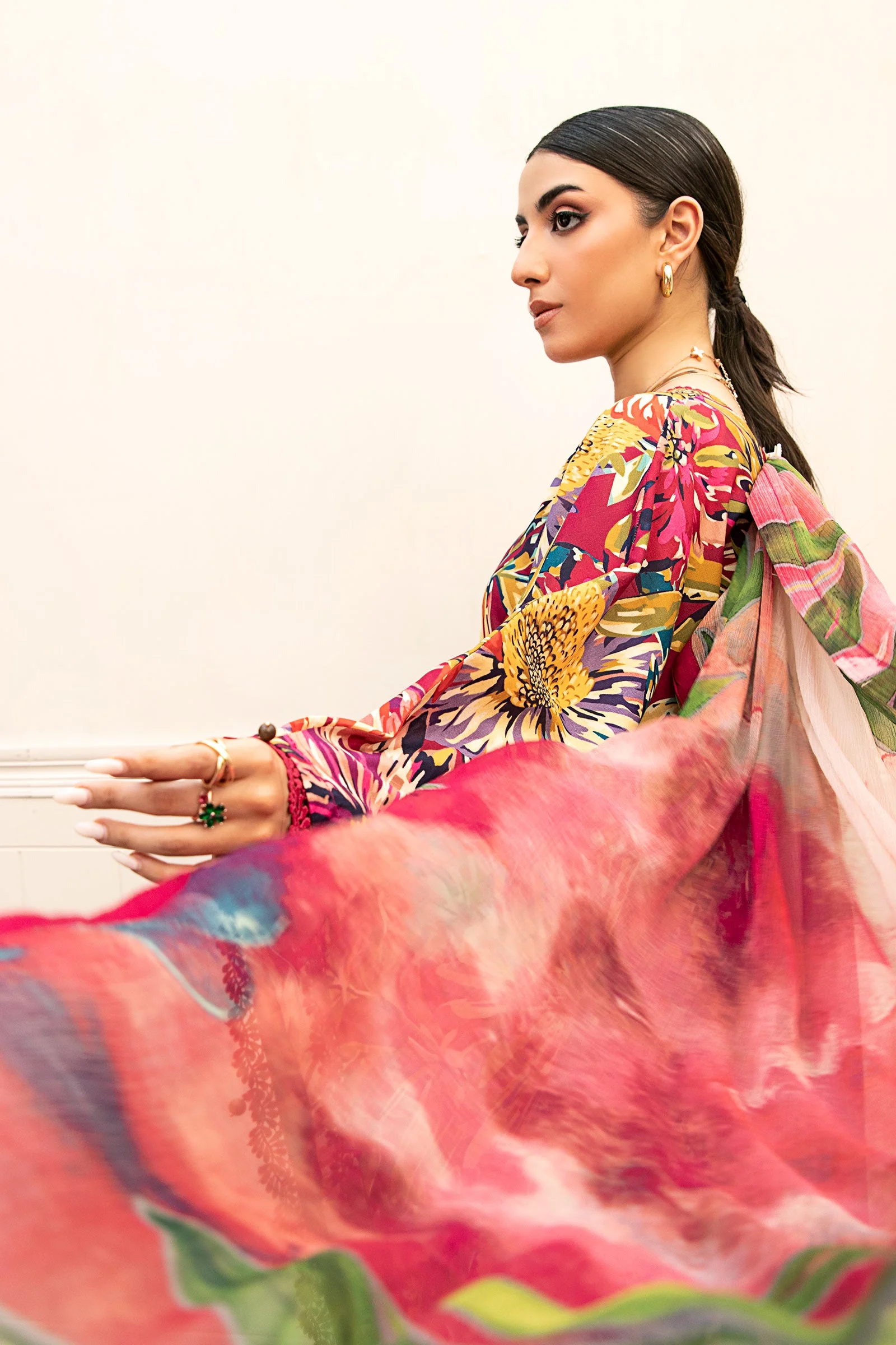 3 Pc Unstitched Embroidered Lawn Suit | MB-CUS25-903B - Image 4