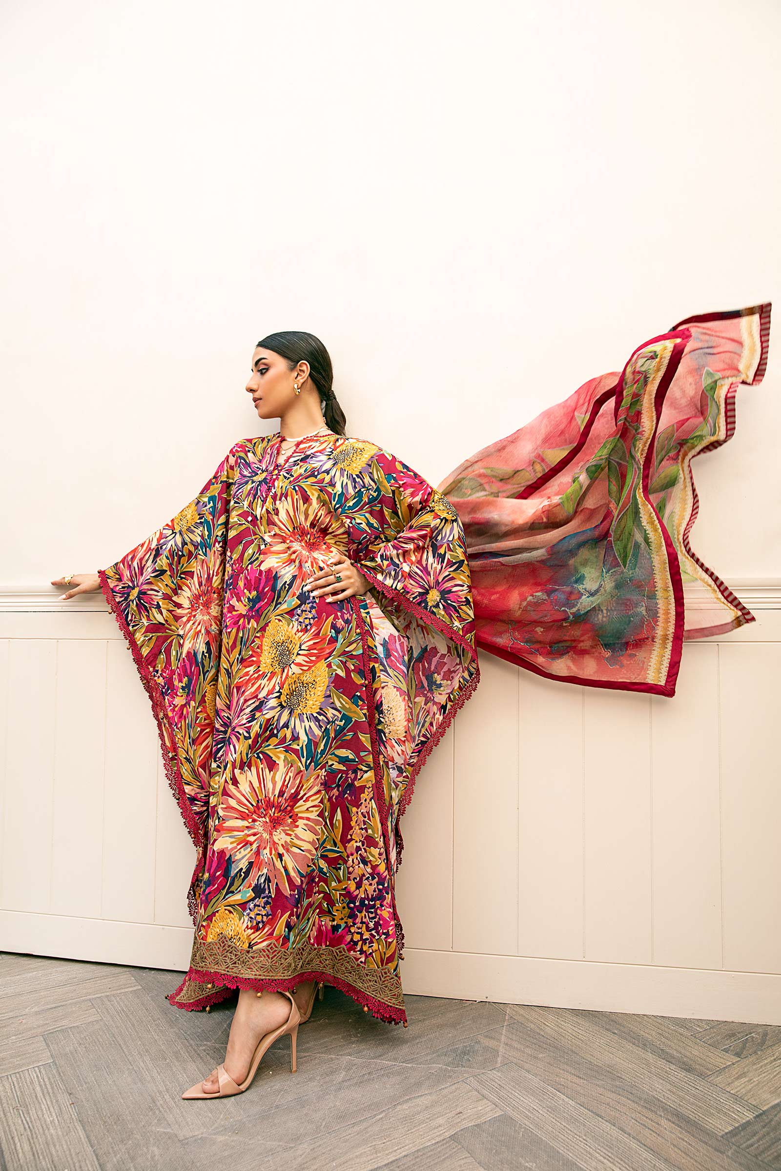 3 Pc Unstitched Embroidered Lawn Suit | MB-CUS25-903B - Image 5