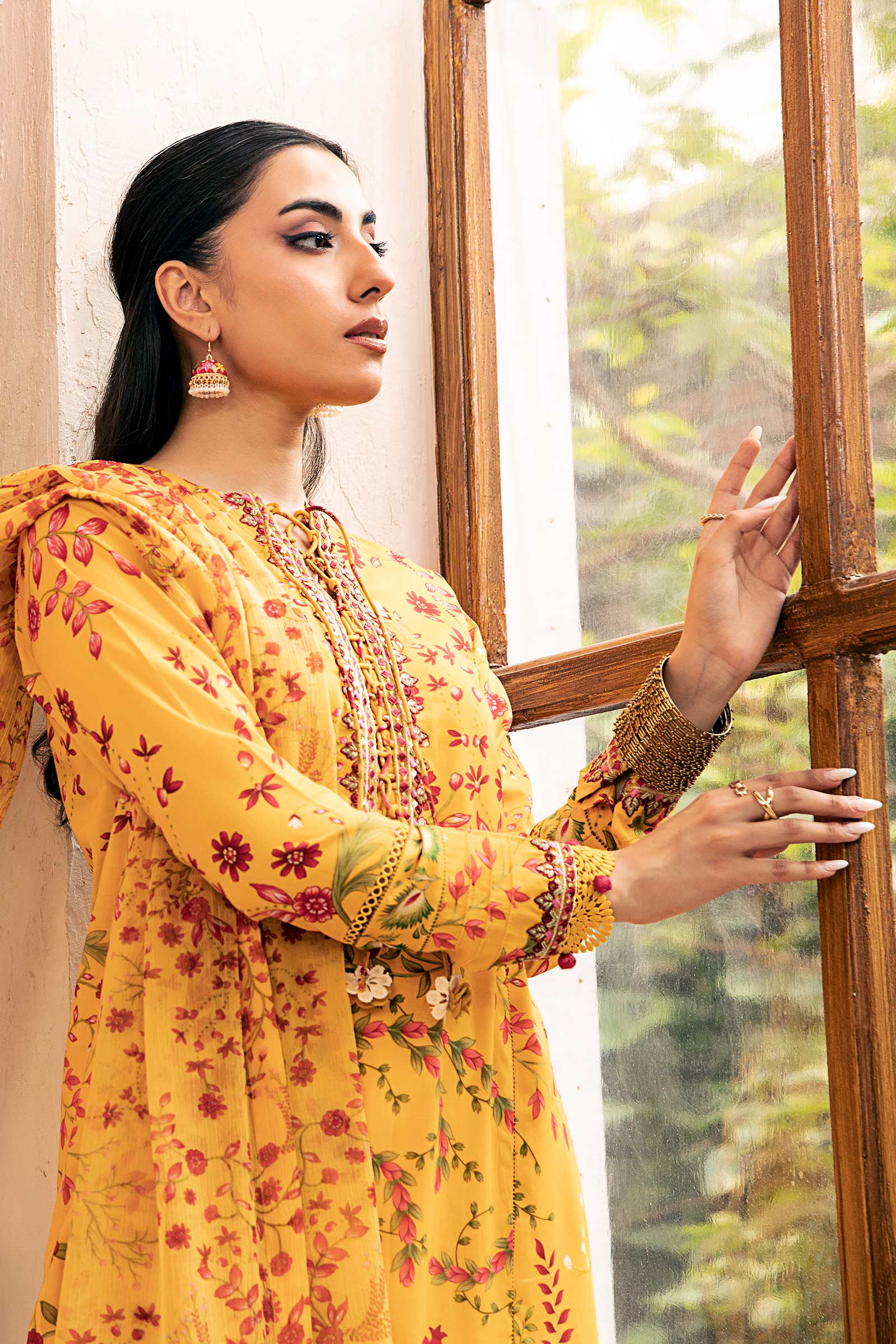 3 Pc Unstitched Embroidered Slub Lawn Suit | MB-CUS25-912A - Image 5