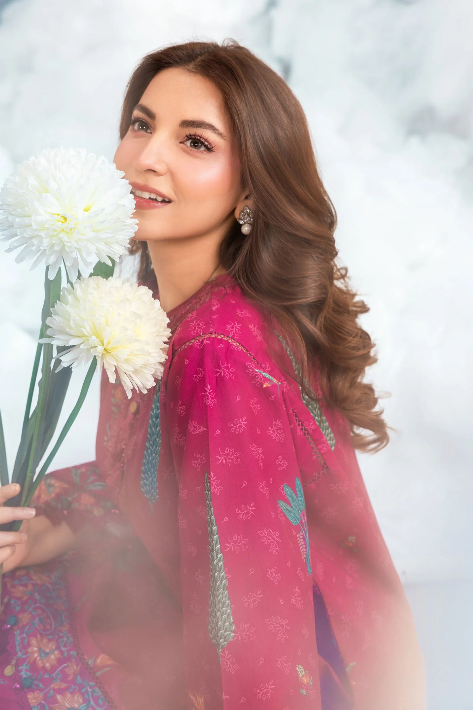 3 Pc Unstitched Embroidered Lawn Suit - Image 5