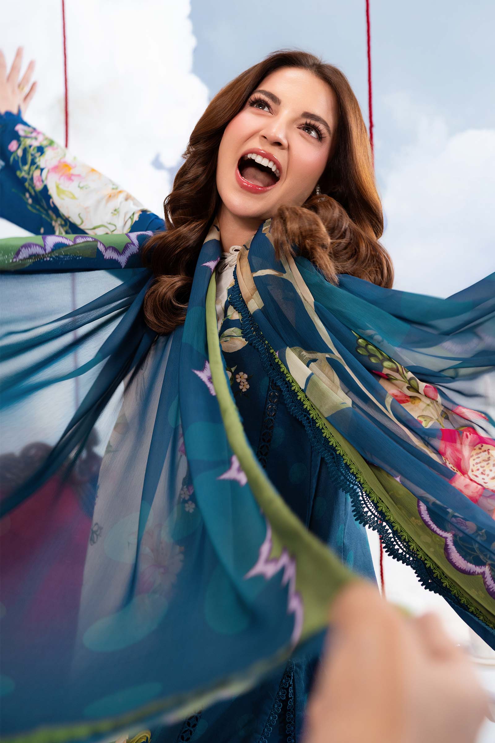 3 Pc Unstitched Embroidered Lawn Suit - Image 4