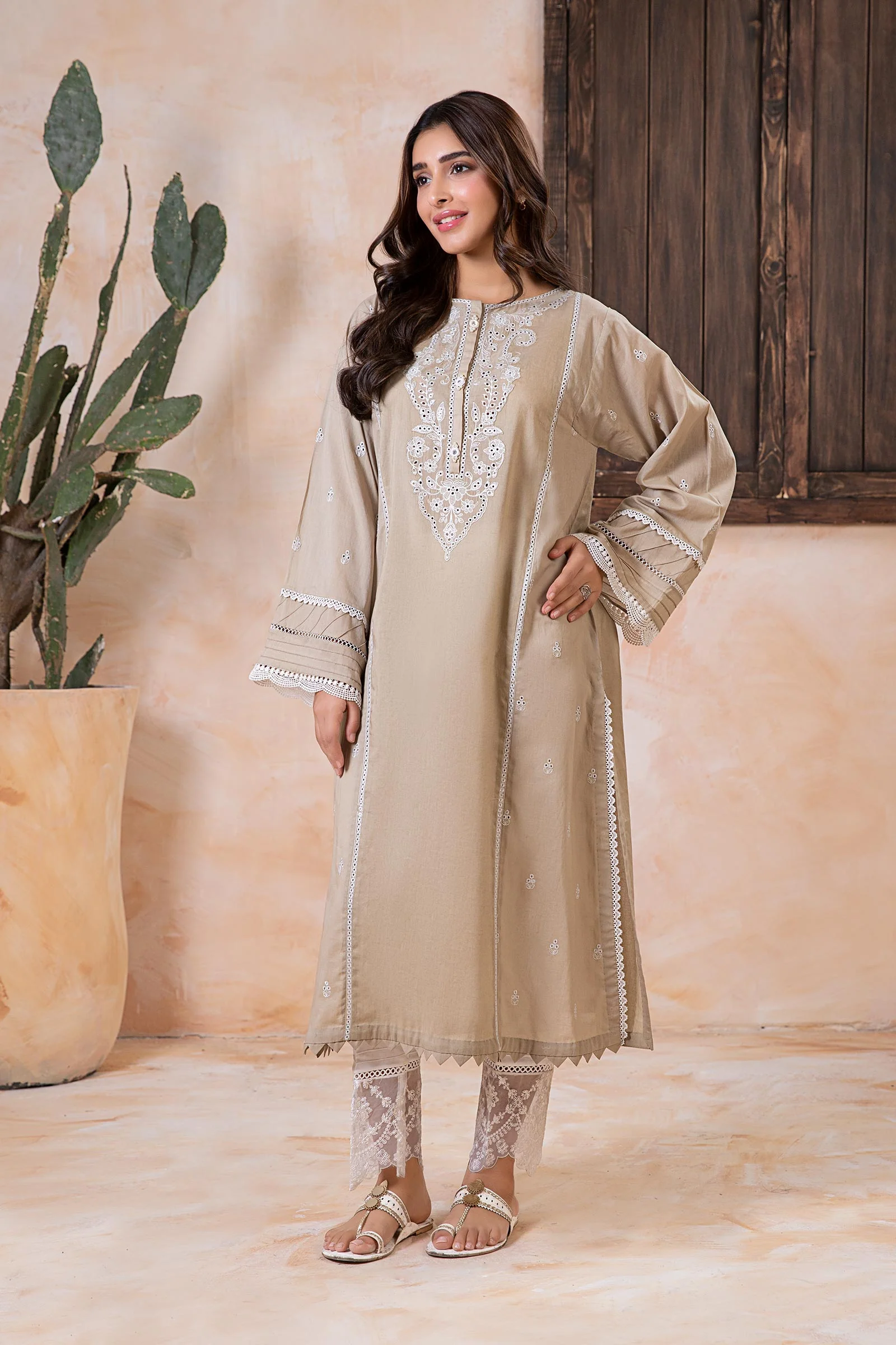 Embroidered Lawn Kurta - Image 11
