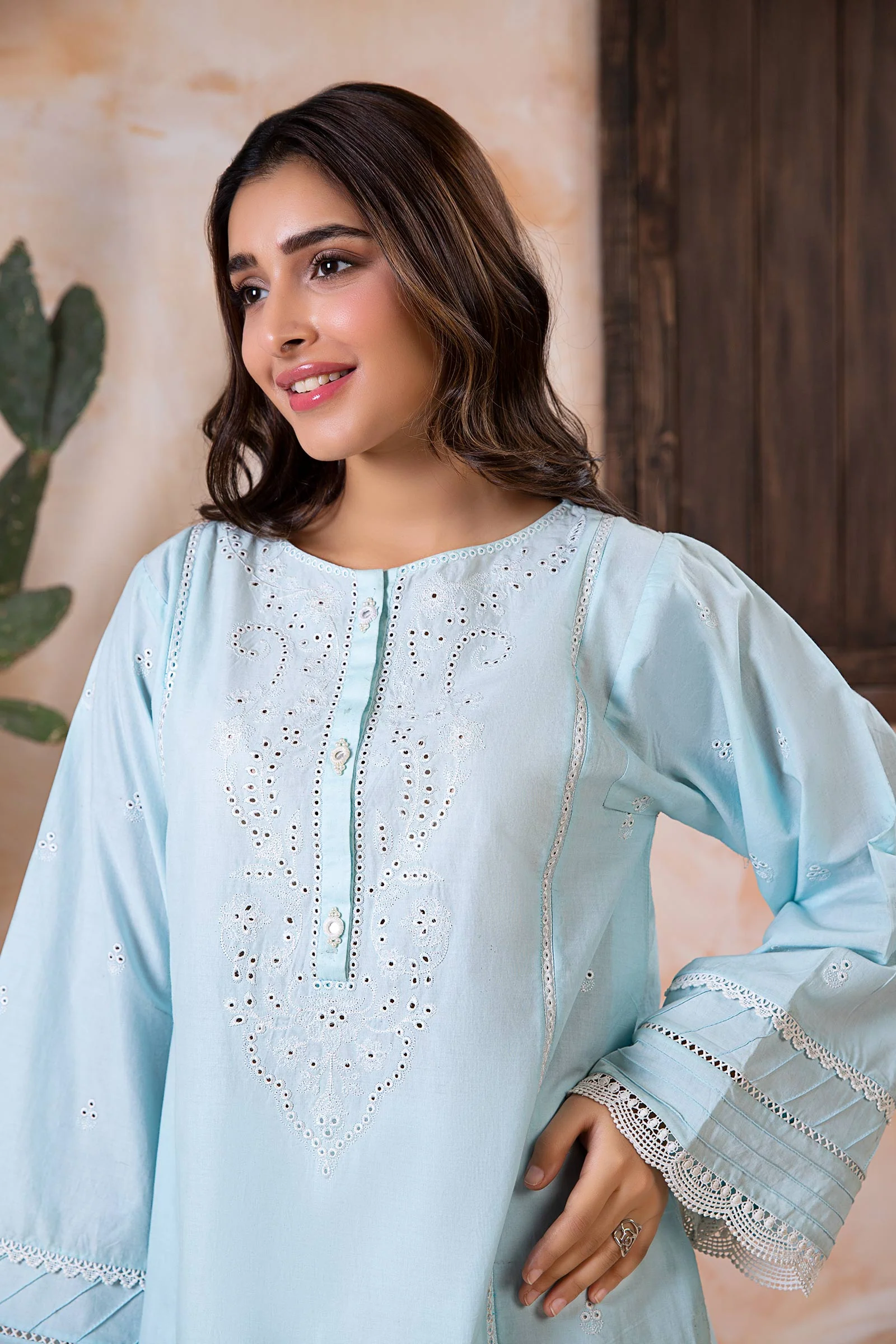 Embroidered Lawn Kurta - Image 2